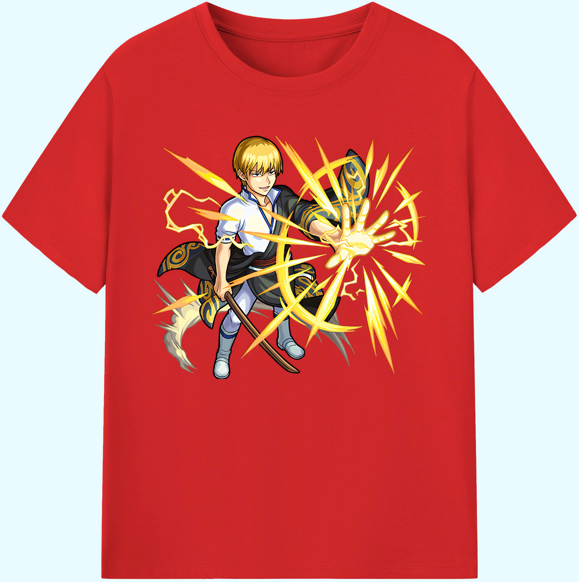 （画像用） ぎんたま 坂田銀時（さかたぎんとき） 神楽 志村新八（しむら しんぱち） GINTAMA Sakata Gintoki Kagura Shimura Shinpachi 綿100％ メンズ半袖Tシャツ｜肌触りやわらか＆通気性