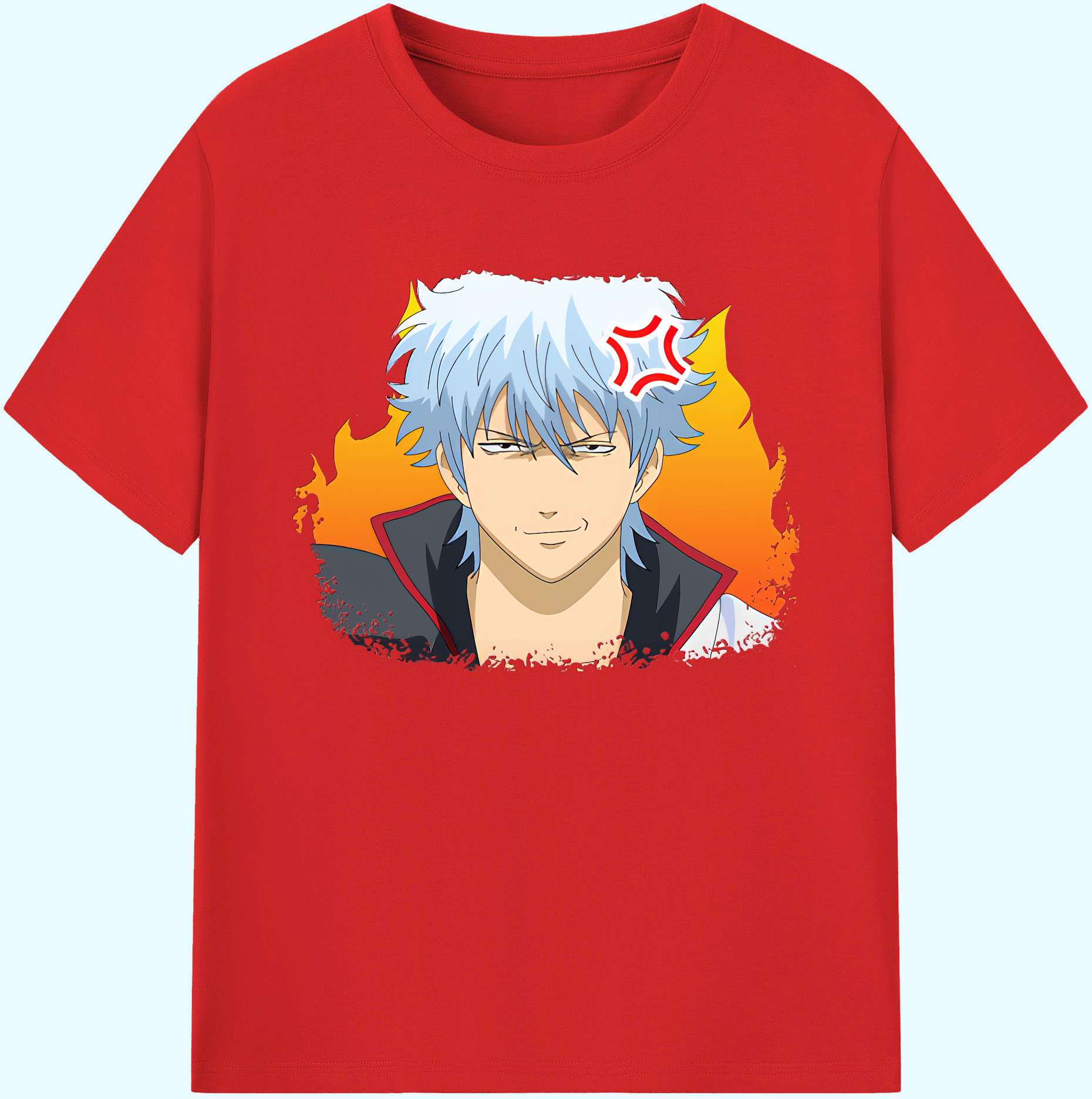 （画像用） ぎんたま 坂田銀時（さかたぎんとき） 神楽 志村新八（しむら しんぱち） GINTAMA Sakata Gintoki Kagura Shimura Shinpachi 綿100％ メンズ半袖Tシャツ｜肌触りやわらか＆通気性