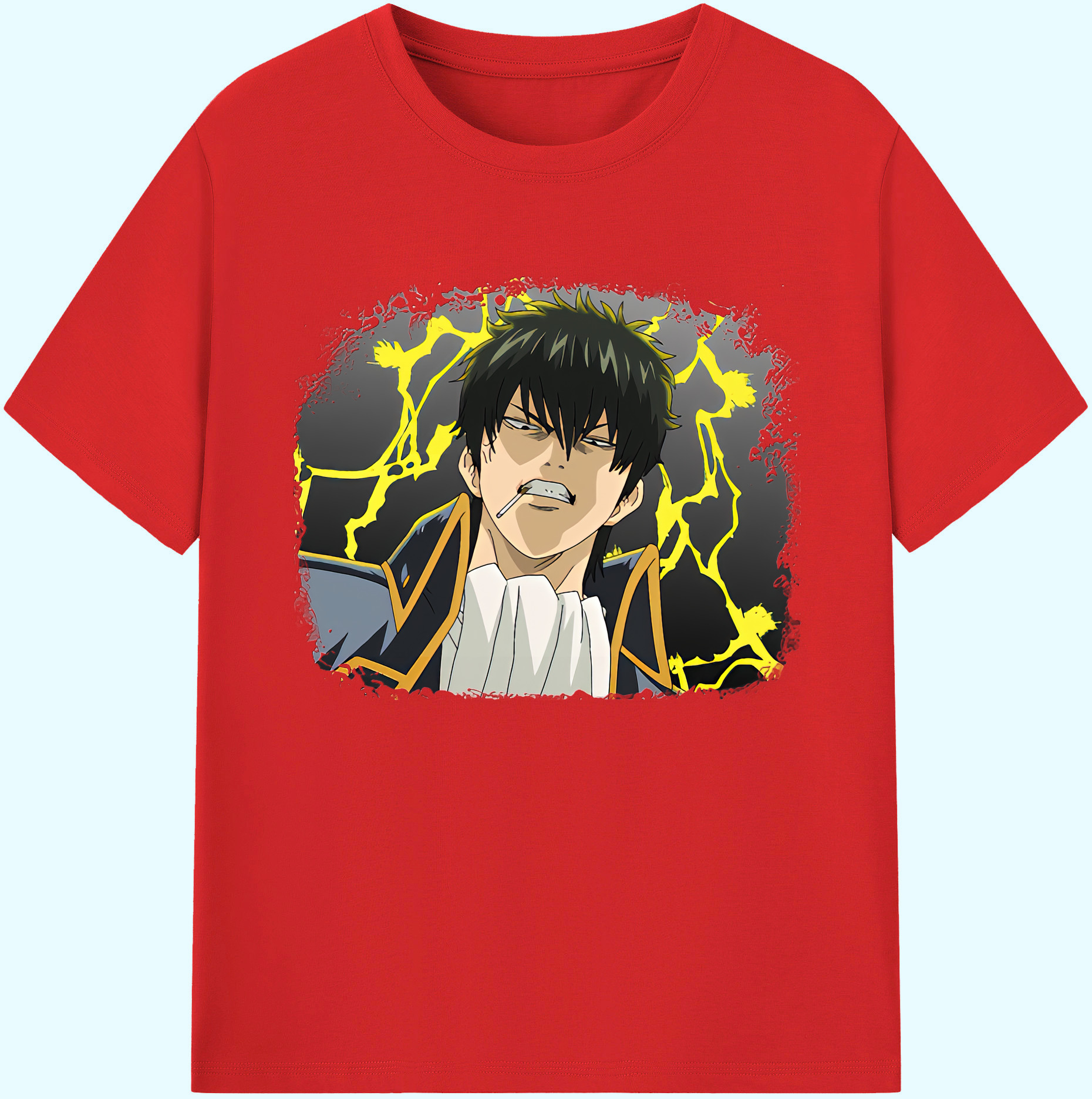 （画像用） ぎんたま 坂田銀時（さかたぎんとき） 神楽 志村新八（しむら しんぱち） GINTAMA Sakata Gintoki Kagura Shimura Shinpachi 綿100％ メンズ半袖Tシャツ｜肌触りやわらか＆通気性