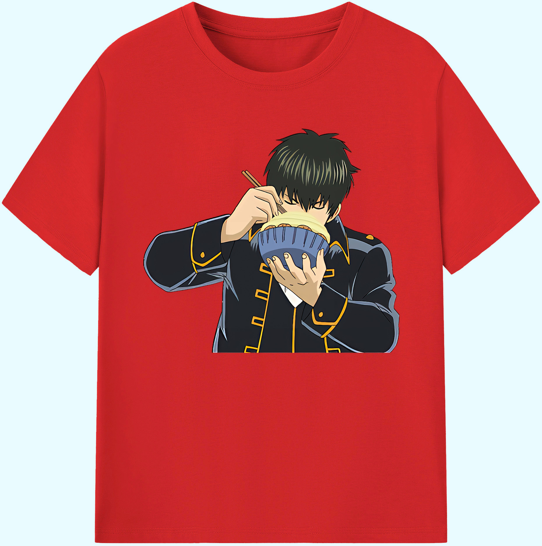 （画像用） ぎんたま 坂田銀時（さかたぎんとき） 神楽 志村新八（しむら しんぱち） GINTAMA Sakata Gintoki Kagura Shimura Shinpachi 綿100％ メンズ半袖Tシャツ｜肌触りやわらか＆通気性