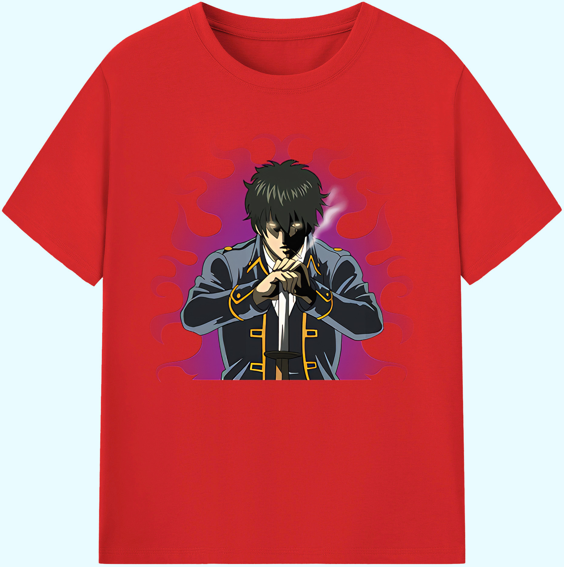 （画像用） ぎんたま 坂田銀時（さかたぎんとき） 神楽 志村新八（しむら しんぱち） GINTAMA Sakata Gintoki Kagura Shimura Shinpachi 綿100％ メンズ半袖Tシャツ｜肌触りやわらか＆通気性