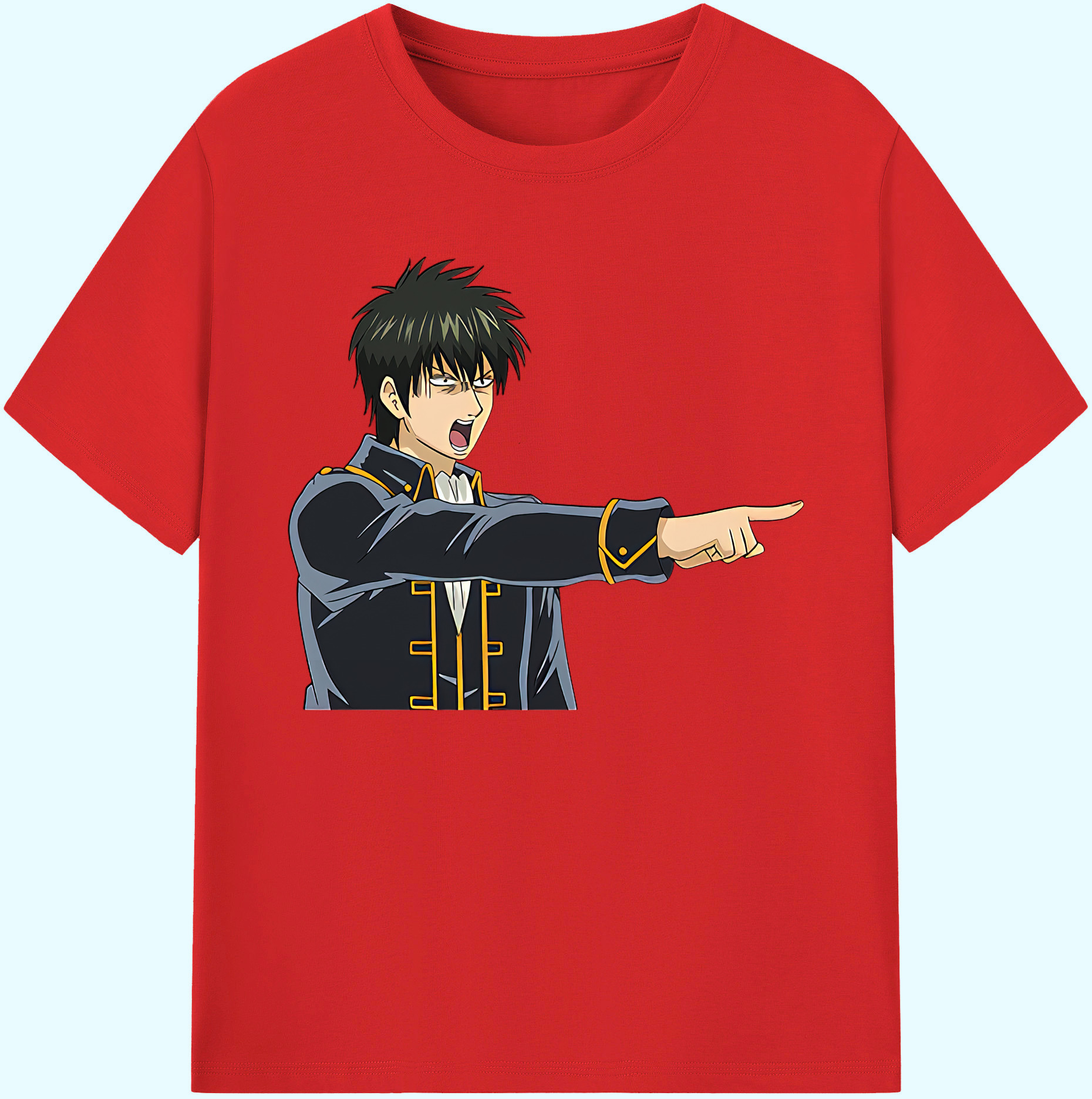 （画像用） ぎんたま 坂田銀時（さかたぎんとき） 神楽 志村新八（しむら しんぱち） GINTAMA Sakata Gintoki Kagura Shimura Shinpachi 綿100％ メンズ半袖Tシャツ｜肌触りやわらか＆通気性