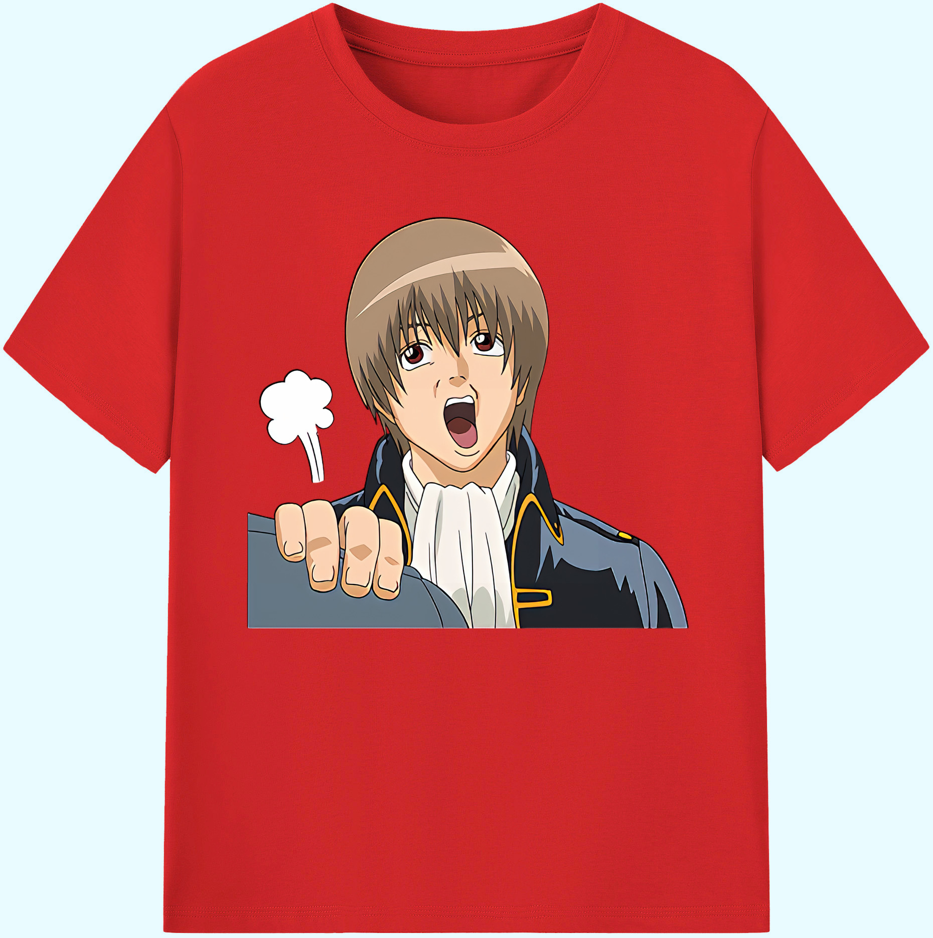 （画像用） ぎんたま 坂田銀時（さかたぎんとき） 神楽 志村新八（しむら しんぱち） GINTAMA Sakata Gintoki Kagura Shimura Shinpachi 綿100％ メンズ半袖Tシャツ｜肌触りやわらか＆通気性