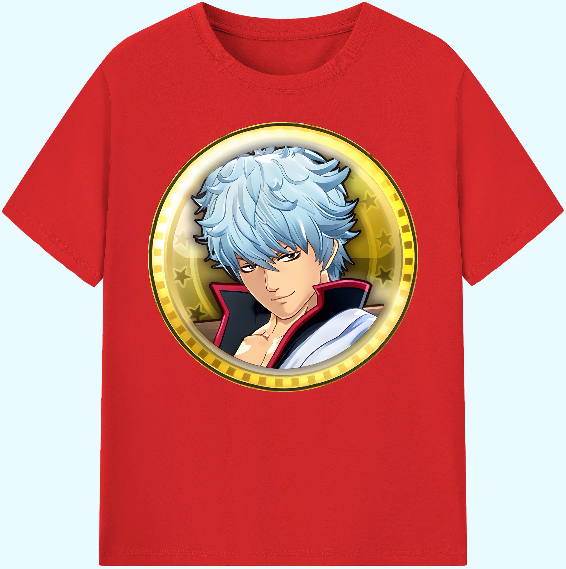 （画像用） ぎんたま 坂田銀時（さかたぎんとき） 神楽 志村新八（しむら しんぱち） GINTAMA Sakata Gintoki Kagura Shimura Shinpachi 綿100％ メンズ半袖Tシャツ｜肌触りやわらか＆通気性