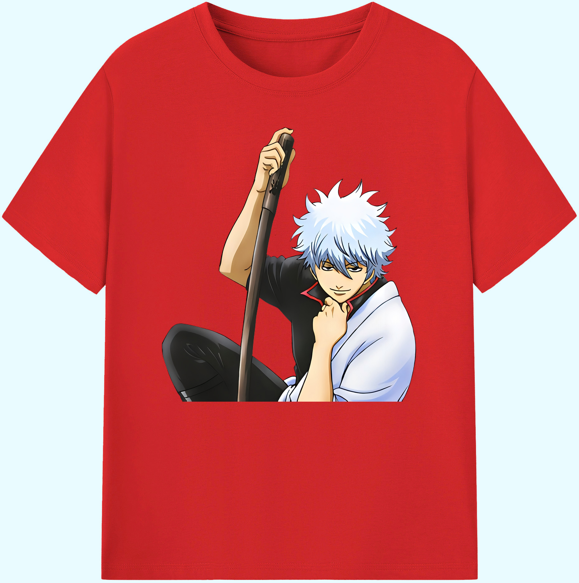 （画像用） ぎんたま 坂田銀時（さかたぎんとき） 神楽 志村新八（しむら しんぱち） GINTAMA Sakata Gintoki Kagura Shimura Shinpachi 綿100％ メンズ半袖Tシャツ｜肌触りやわらか＆通気性