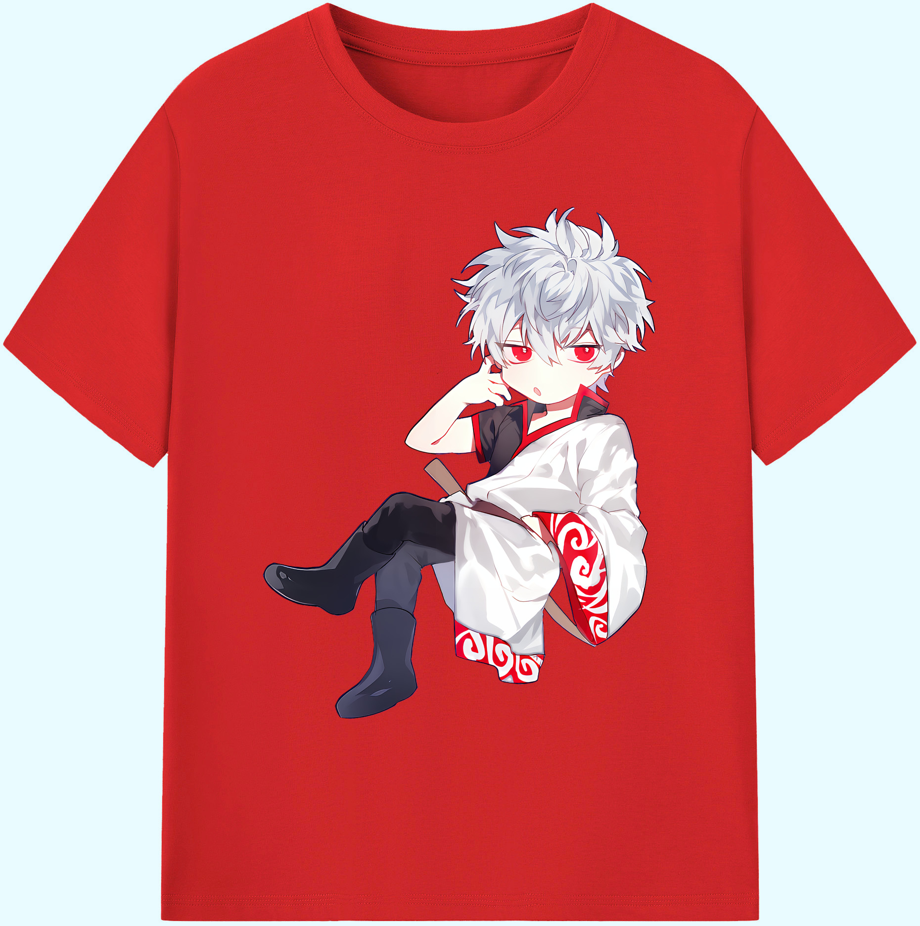 （画像用） ぎんたま 坂田銀時（さかたぎんとき） 神楽 志村新八（しむら しんぱち） GINTAMA Sakata Gintoki Kagura Shimura Shinpachi 綿100％ メンズ半袖Tシャツ｜肌触りやわらか＆通気性