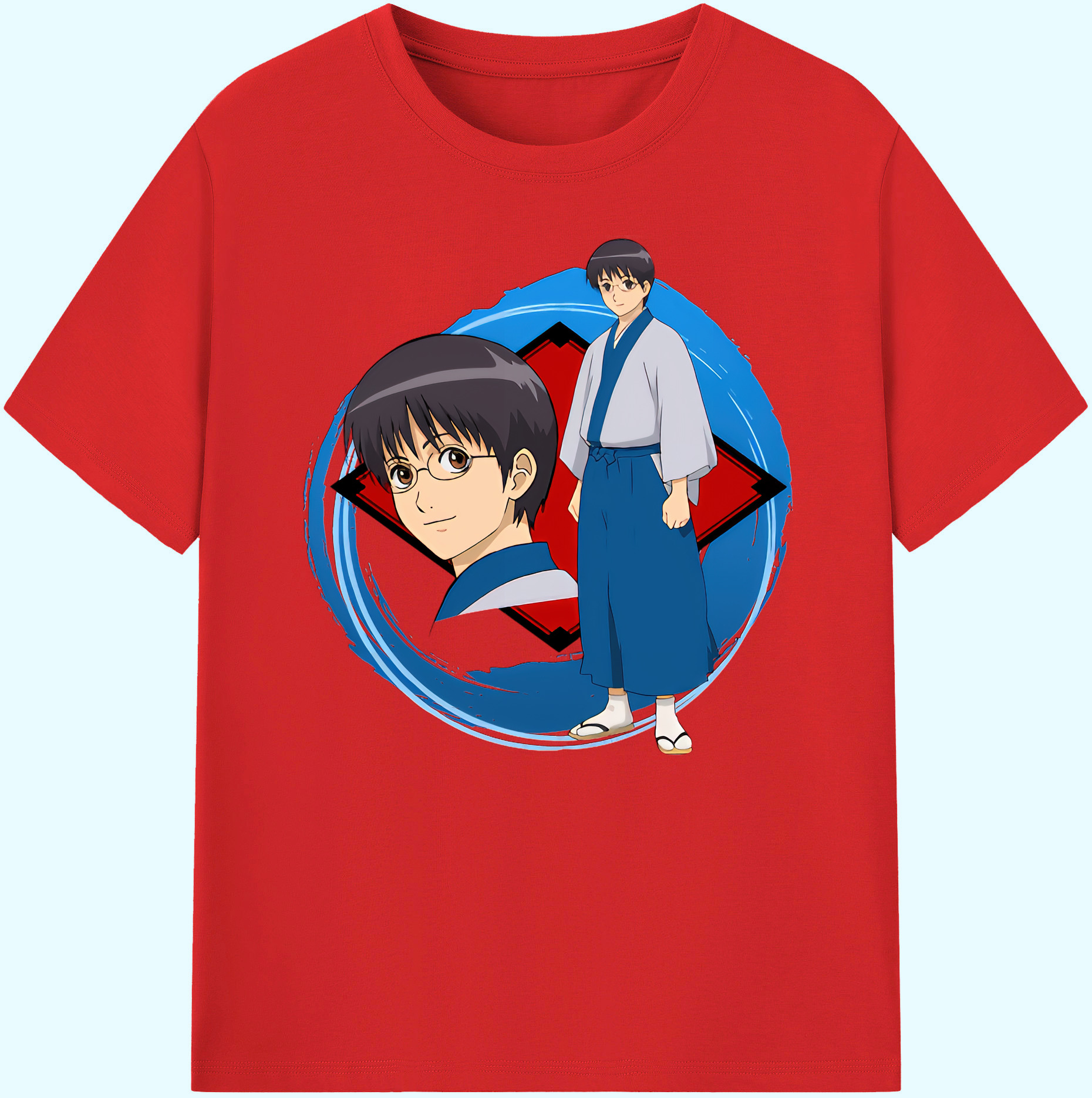 （画像用） ぎんたま 坂田銀時（さかたぎんとき） 神楽 志村新八（しむら しんぱち） GINTAMA Sakata Gintoki Kagura Shimura Shinpachi 綿100％ メンズ半袖Tシャツ｜肌触りやわらか＆通気性