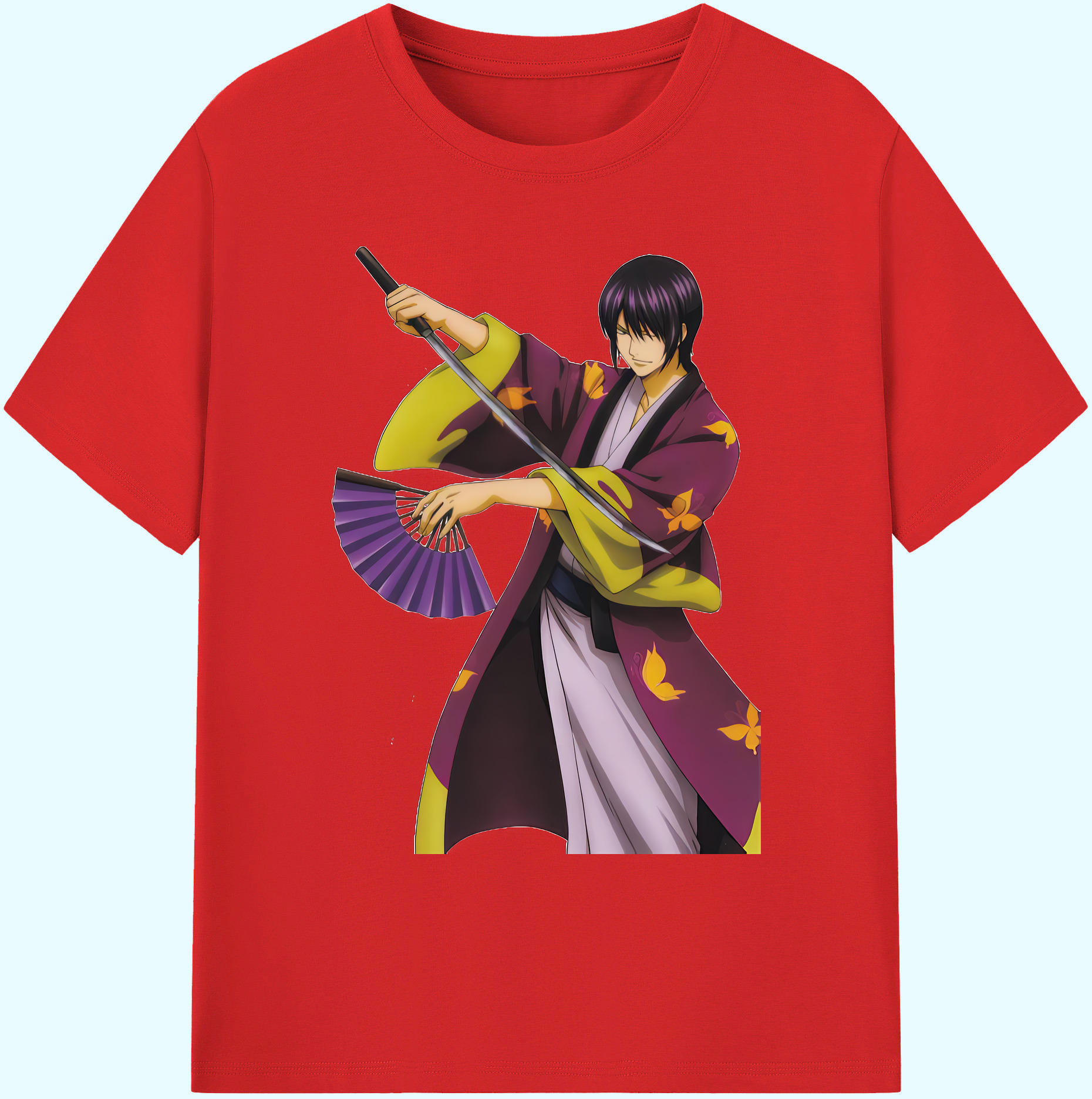 （画像用） ぎんたま 坂田銀時（さかたぎんとき） 神楽 志村新八（しむら しんぱち） GINTAMA Sakata Gintoki Kagura Shimura Shinpachi 綿100％ メンズ半袖Tシャツ｜肌触りやわらか＆通気性
