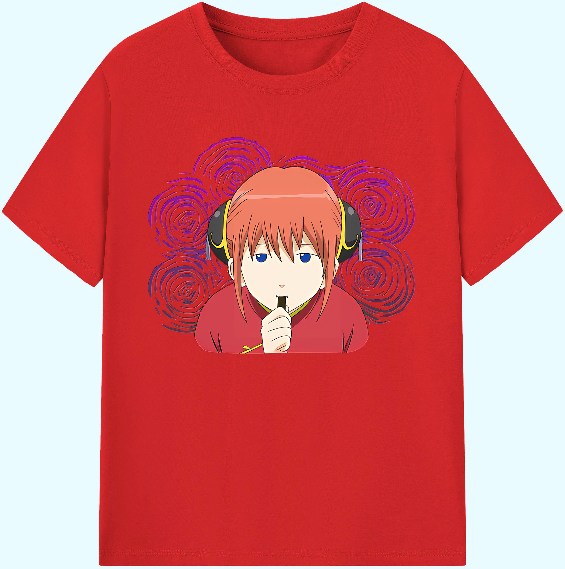 （画像用） ぎんたま 坂田銀時（さかたぎんとき） 神楽 志村新八（しむら しんぱち） GINTAMA Sakata Gintoki Kagura Shimura Shinpachi 綿100％ メンズ半袖Tシャツ｜肌触りやわらか＆通気性
