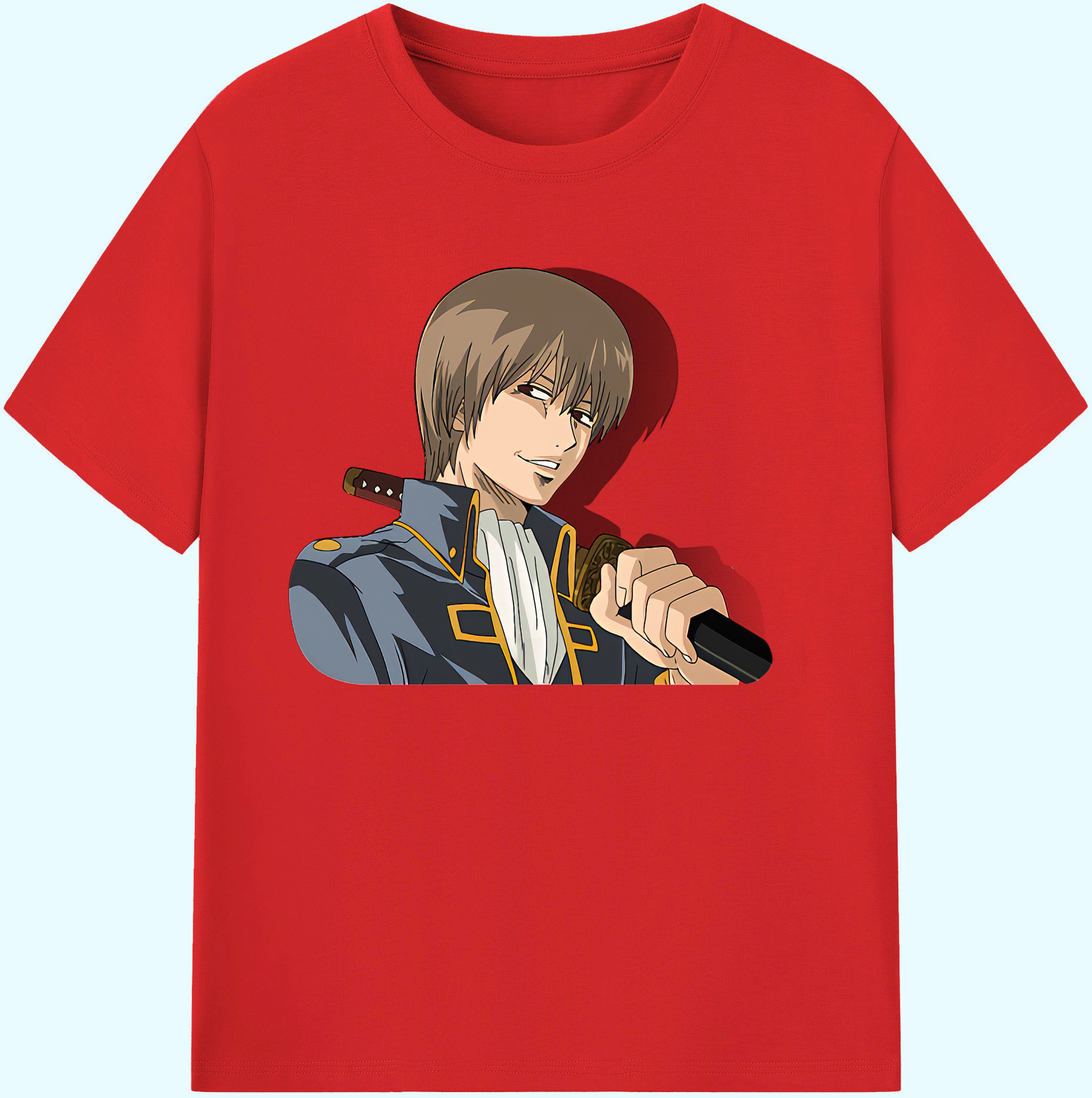 （画像用） ぎんたま 坂田銀時（さかたぎんとき） 神楽 志村新八（しむら しんぱち） GINTAMA Sakata Gintoki Kagura Shimura Shinpachi 綿100％ メンズ半袖Tシャツ｜肌触りやわらか＆通気性