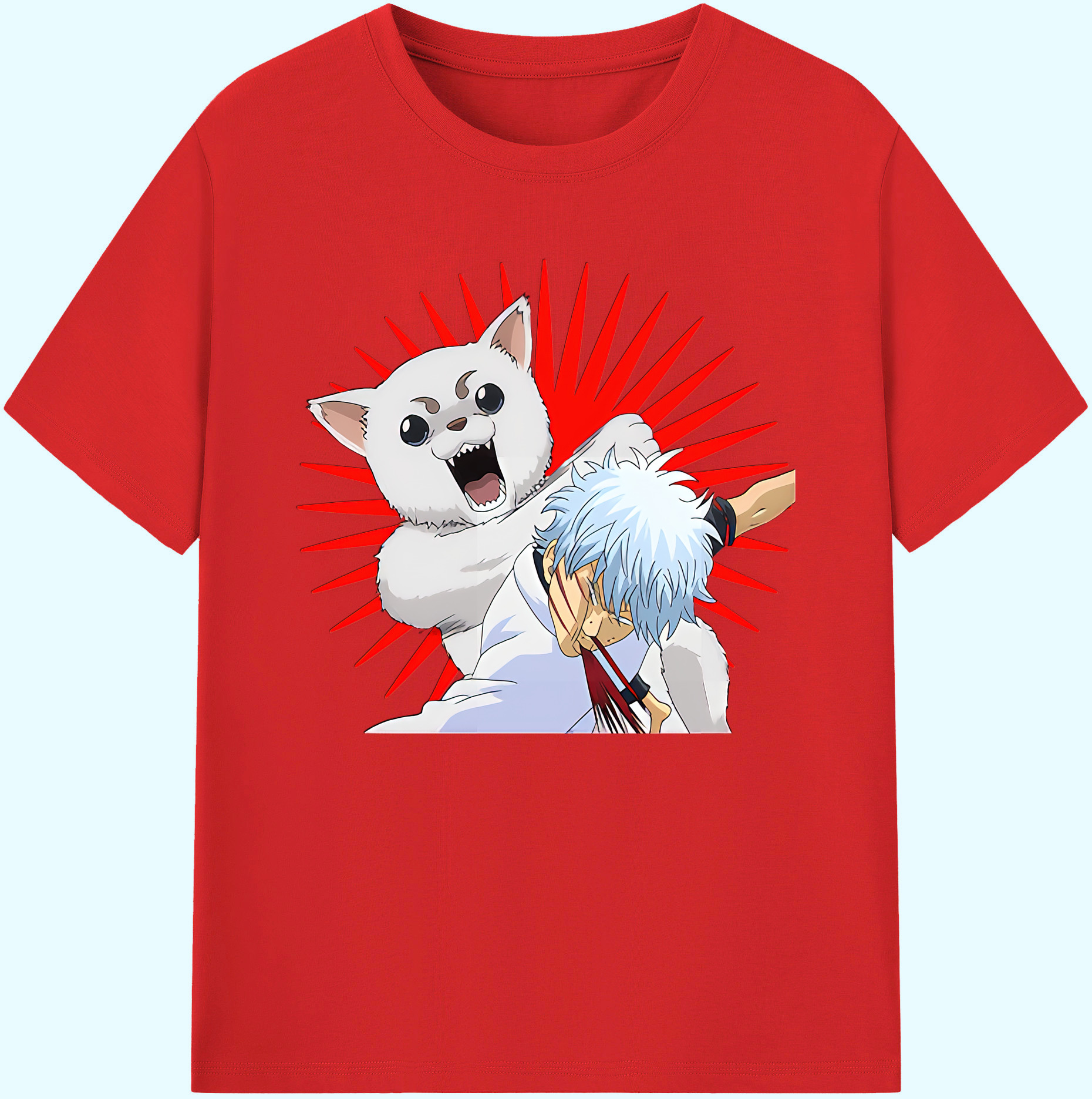 （画像用） ぎんたま 坂田銀時（さかたぎんとき） 神楽 志村新八（しむら しんぱち） GINTAMA Sakata Gintoki Kagura Shimura Shinpachi 綿100％ メンズ半袖Tシャツ｜肌触りやわらか＆通気性