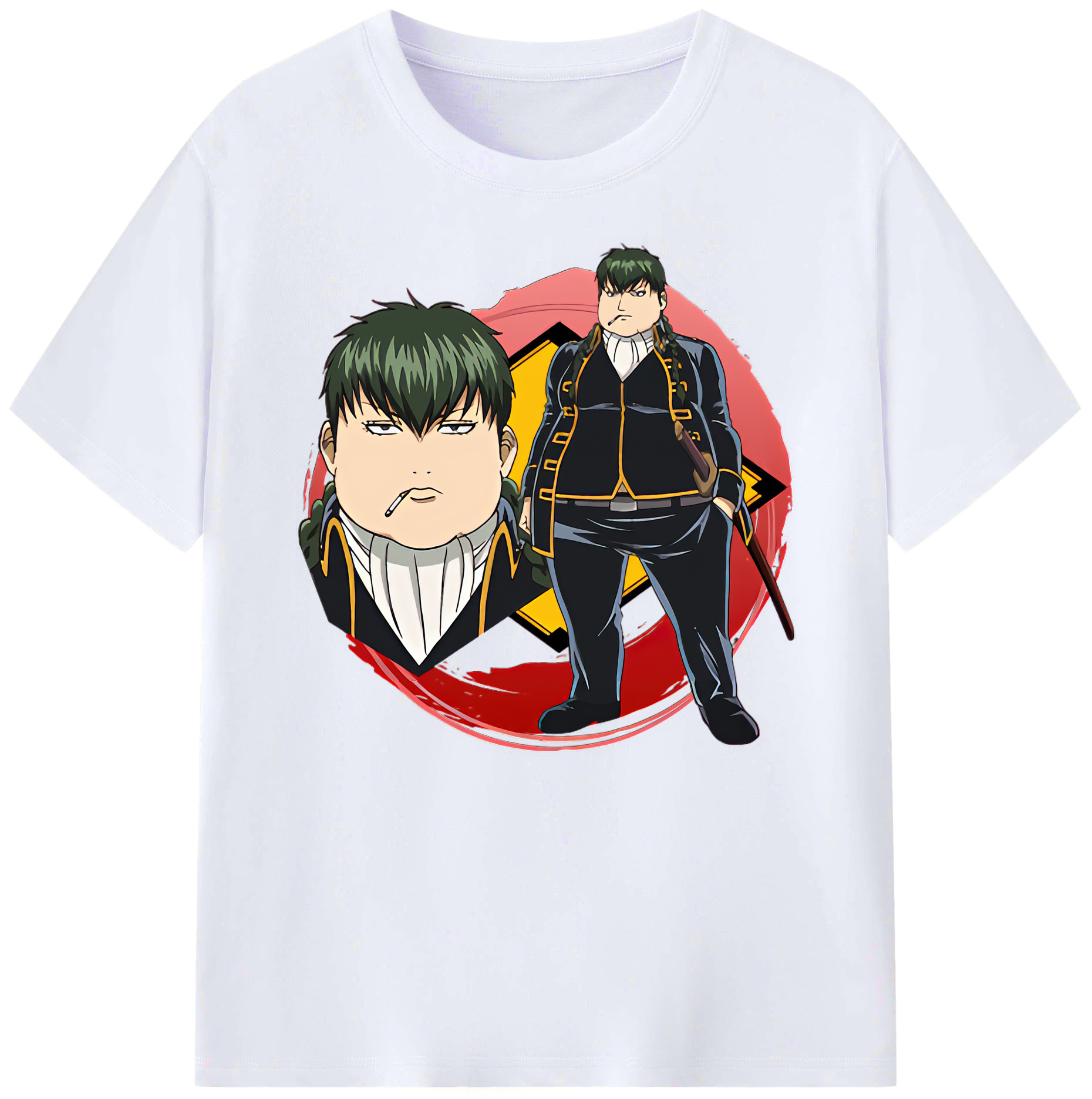 （画像用） ぎんたま 坂田銀時（さかたぎんとき） 神楽 志村新八（しむら しんぱち） GINTAMA Sakata Gintoki Kagura Shimura Shinpachi 綿100％ メンズ半袖Tシャツ｜肌触りやわらか＆通気性