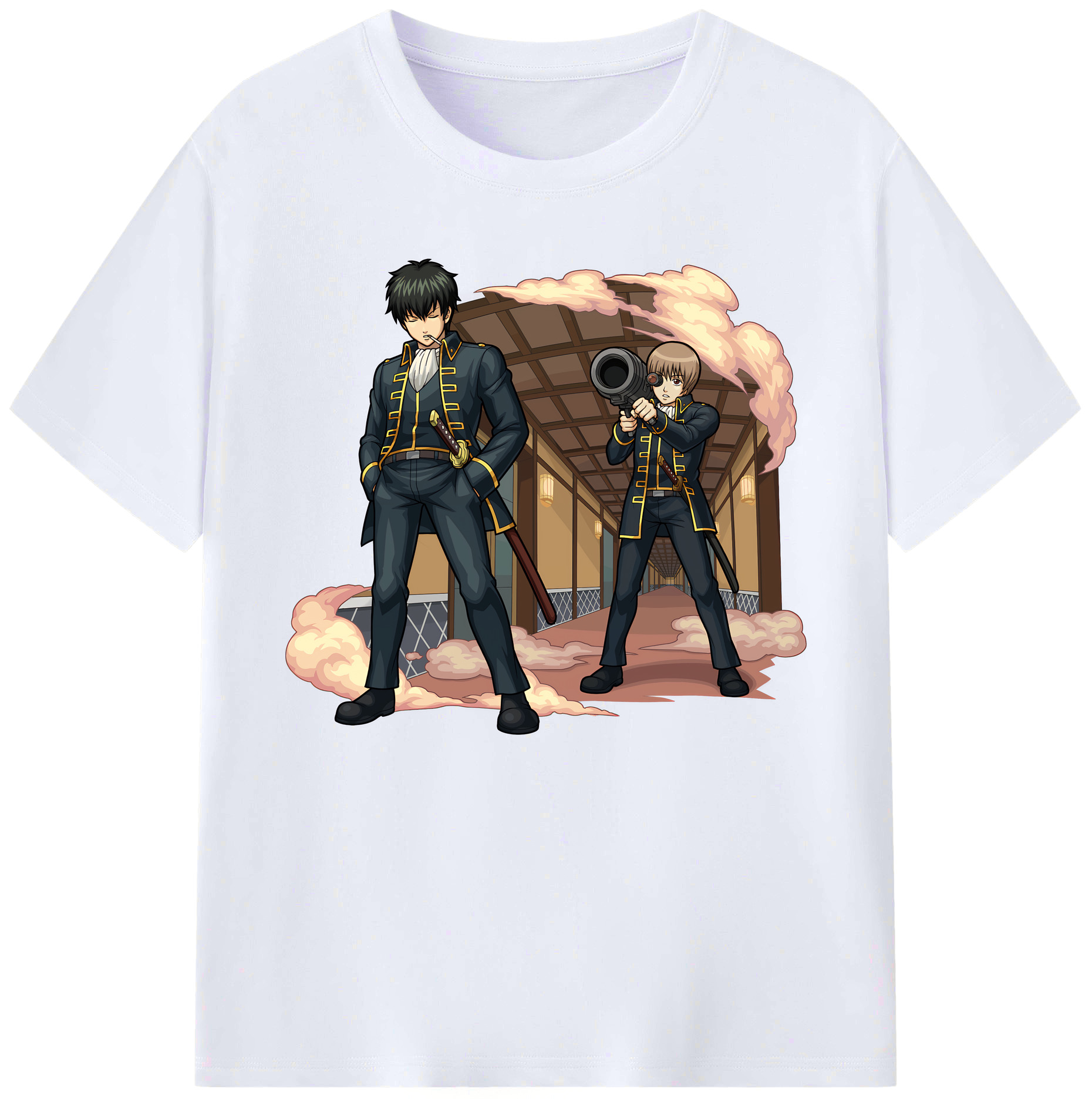 （画像用） ぎんたま 坂田銀時（さかたぎんとき） 神楽 志村新八（しむら しんぱち） GINTAMA Sakata Gintoki Kagura Shimura Shinpachi 綿100％ メンズ半袖Tシャツ｜肌触りやわらか＆通気性