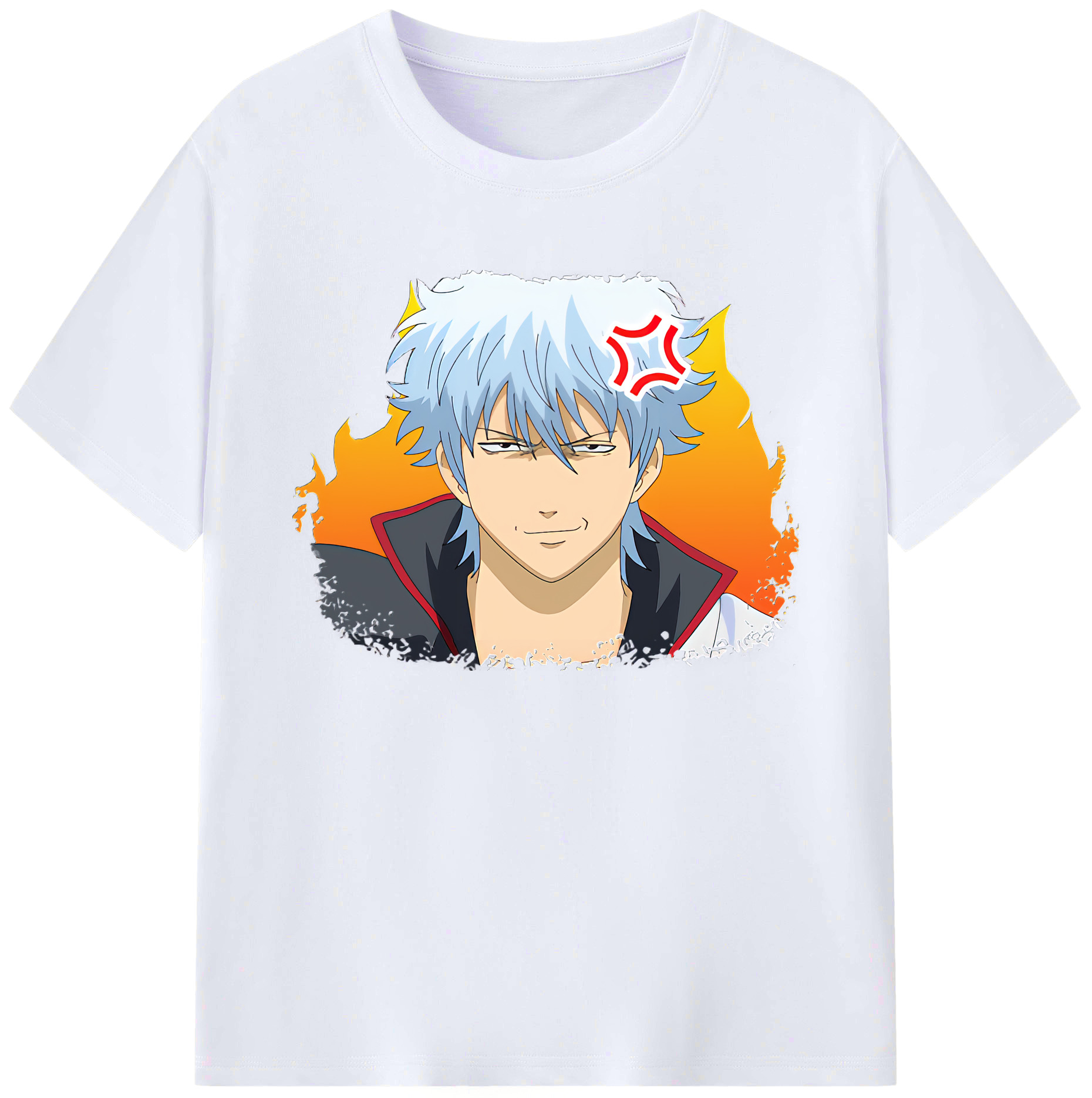 （画像用） ぎんたま 坂田銀時（さかたぎんとき） 神楽 志村新八（しむら しんぱち） GINTAMA Sakata Gintoki Kagura Shimura Shinpachi 綿100％ メンズ半袖Tシャツ｜肌触りやわらか＆通気性