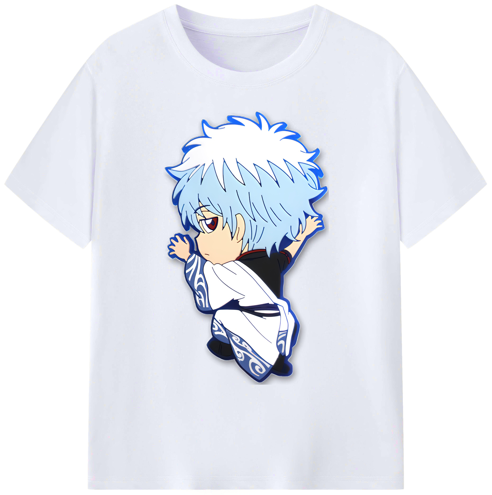 （画像用） ぎんたま 坂田銀時（さかたぎんとき） 神楽 志村新八（しむら しんぱち） GINTAMA Sakata Gintoki Kagura Shimura Shinpachi 綿100％ メンズ半袖Tシャツ｜肌触りやわらか＆通気性