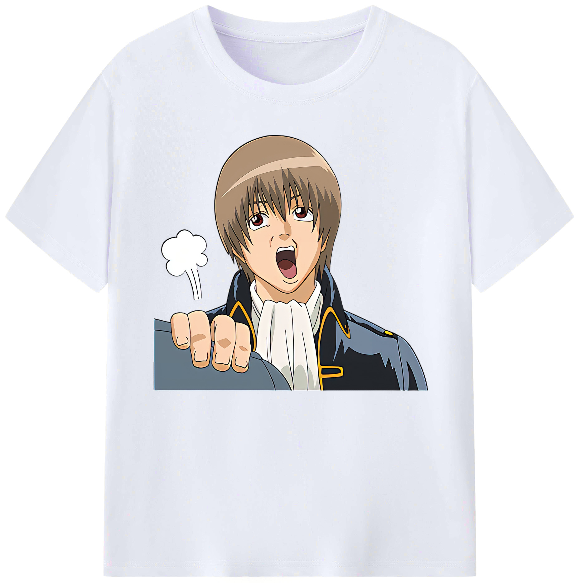 （画像用） ぎんたま 坂田銀時（さかたぎんとき） 神楽 志村新八（しむら しんぱち） GINTAMA Sakata Gintoki Kagura Shimura Shinpachi 綿100％ メンズ半袖Tシャツ｜肌触りやわらか＆通気性