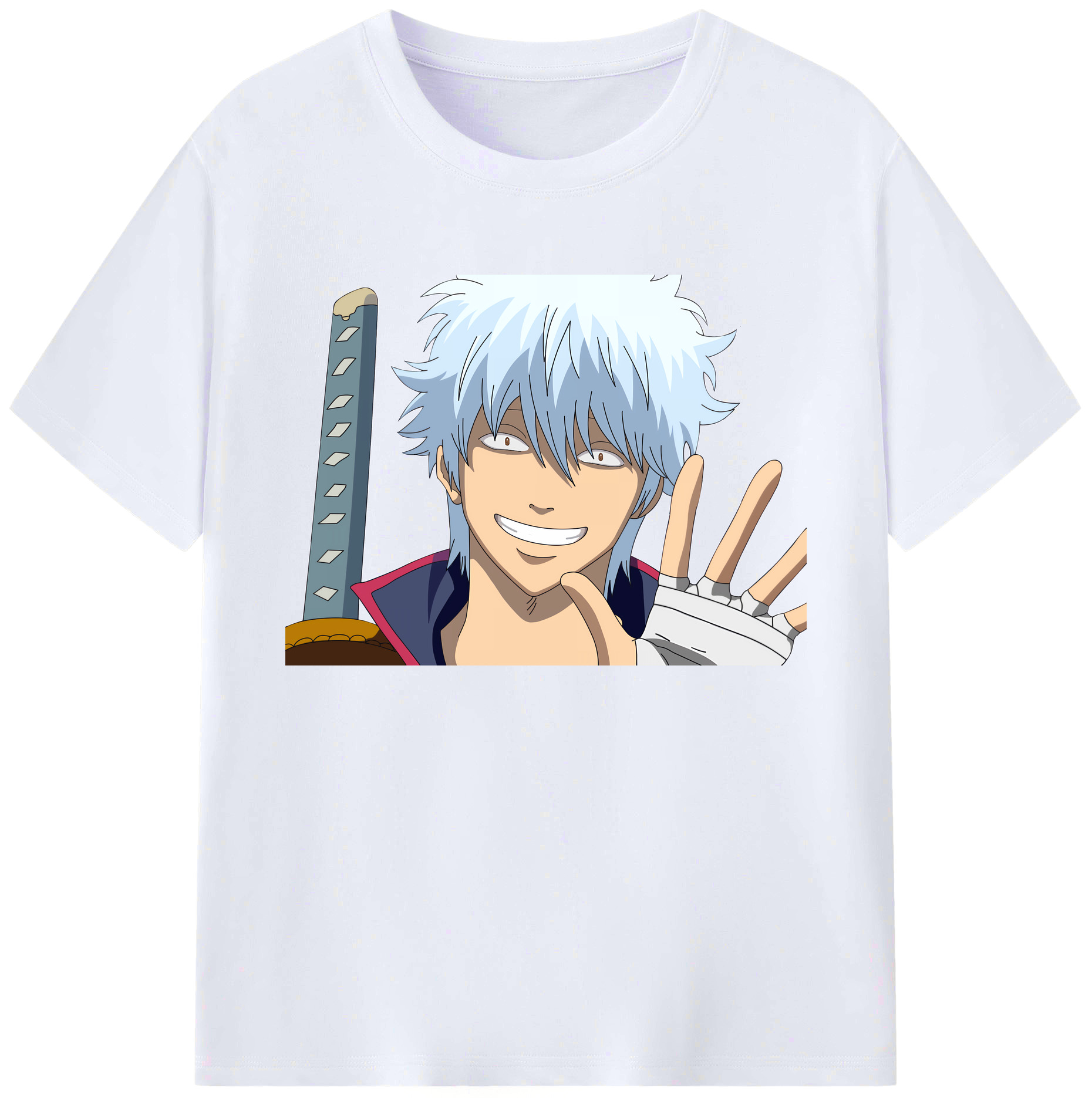 （画像用） ぎんたま 坂田銀時（さかたぎんとき） 神楽 志村新八（しむら しんぱち） GINTAMA Sakata Gintoki Kagura Shimura Shinpachi 綿100％ メンズ半袖Tシャツ｜肌触りやわらか＆通気性