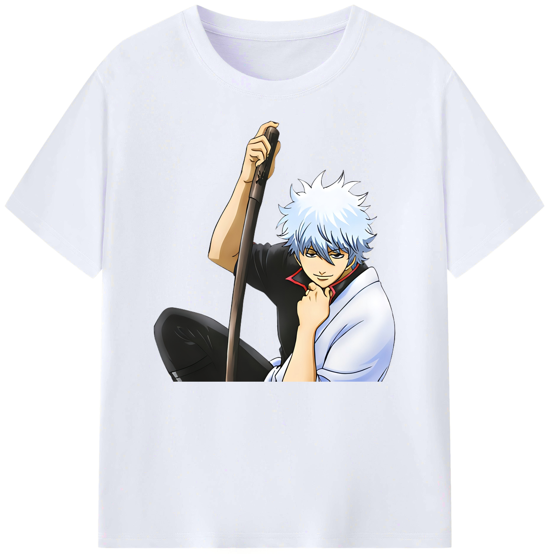 （画像用） ぎんたま 坂田銀時（さかたぎんとき） 神楽 志村新八（しむら しんぱち） GINTAMA Sakata Gintoki Kagura Shimura Shinpachi 綿100％ メンズ半袖Tシャツ｜肌触りやわらか＆通気性