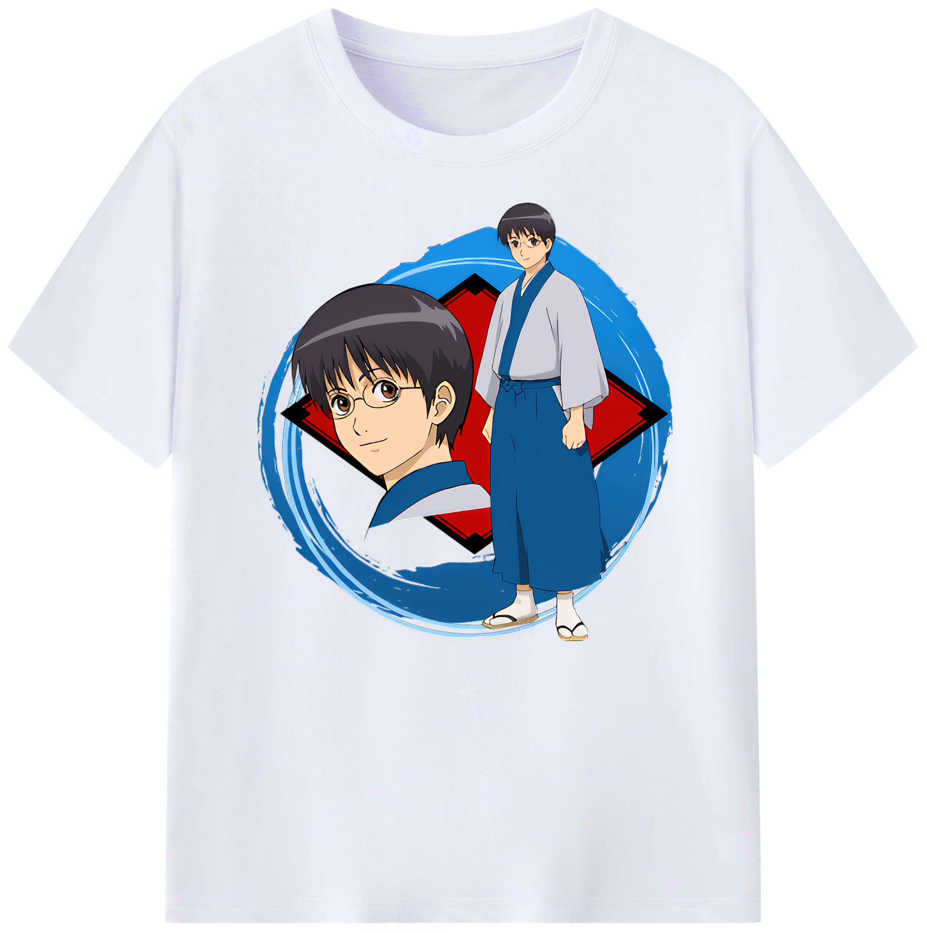 （画像用） ぎんたま 坂田銀時（さかたぎんとき） 神楽 志村新八（しむら しんぱち） GINTAMA Sakata Gintoki Kagura Shimura Shinpachi 綿100％ メンズ半袖Tシャツ｜肌触りやわらか＆通気性