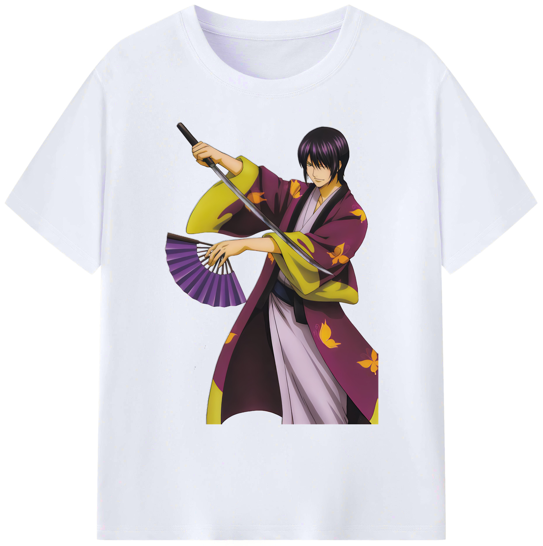 （画像用） ぎんたま 坂田銀時（さかたぎんとき） 神楽 志村新八（しむら しんぱち） GINTAMA Sakata Gintoki Kagura Shimura Shinpachi 綿100％ メンズ半袖Tシャツ｜肌触りやわらか＆通気性