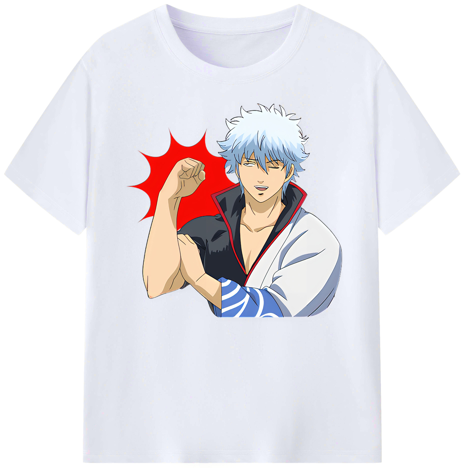 （画像用） ぎんたま 坂田銀時（さかたぎんとき） 神楽 志村新八（しむら しんぱち） GINTAMA Sakata Gintoki Kagura Shimura Shinpachi 綿100％ メンズ半袖Tシャツ｜肌触りやわらか＆通気性
