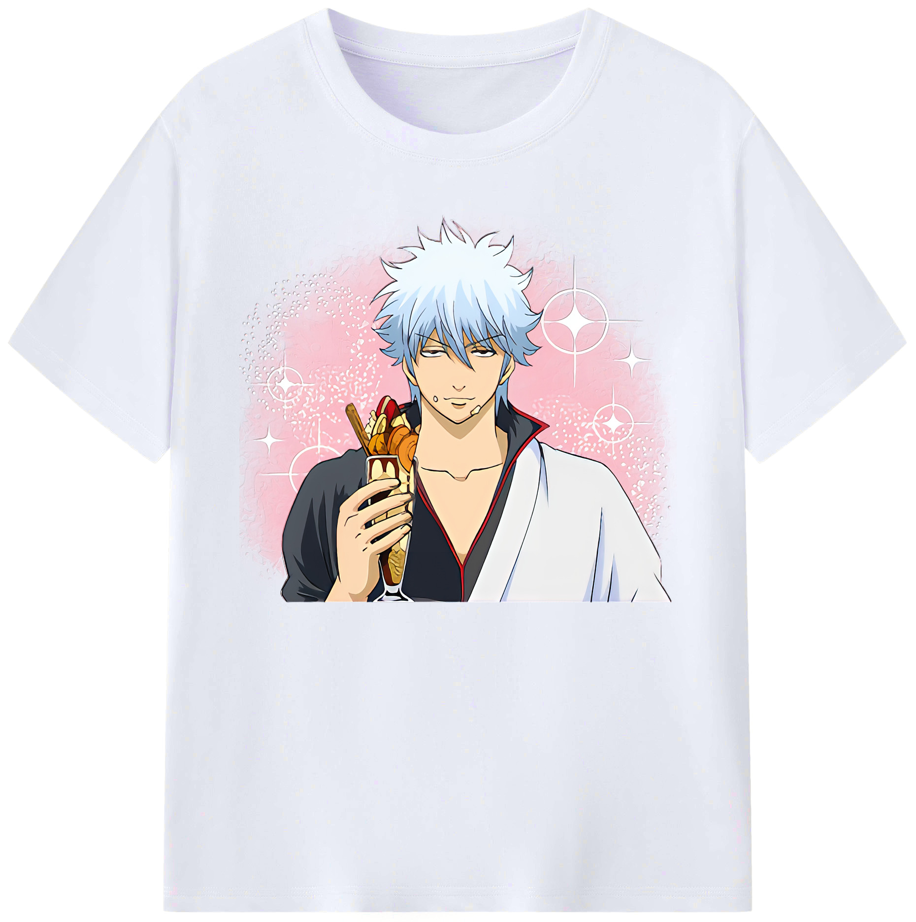 （画像用） ぎんたま 坂田銀時（さかたぎんとき） 神楽 志村新八（しむら しんぱち） GINTAMA Sakata Gintoki Kagura Shimura Shinpachi 綿100％ メンズ半袖Tシャツ｜肌触りやわらか＆通気性