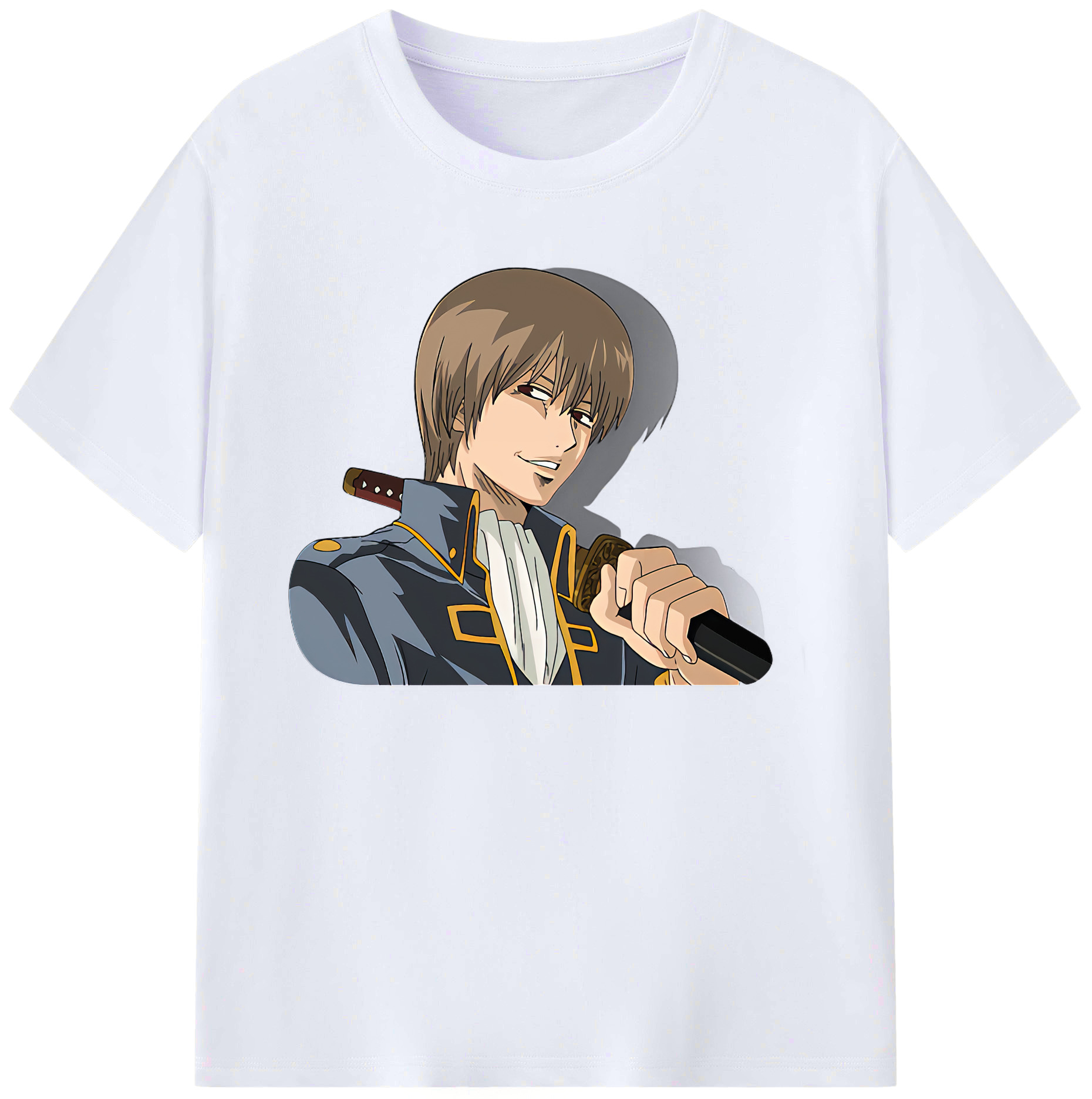 （画像用） ぎんたま 坂田銀時（さかたぎんとき） 神楽 志村新八（しむら しんぱち） GINTAMA Sakata Gintoki Kagura Shimura Shinpachi 綿100％ メンズ半袖Tシャツ｜肌触りやわらか＆通気性