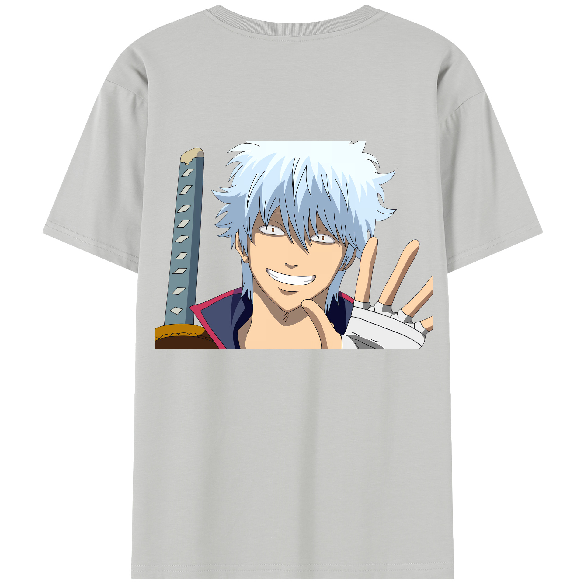 （画像用） ぎんたま 坂田銀時（さかたぎんとき） 神楽 志村新八（しむら しんぱち） GINTAMA Sakata Gintoki Kagura Shimura Shinpachi レディース半袖Tシャツ(バックプリント)