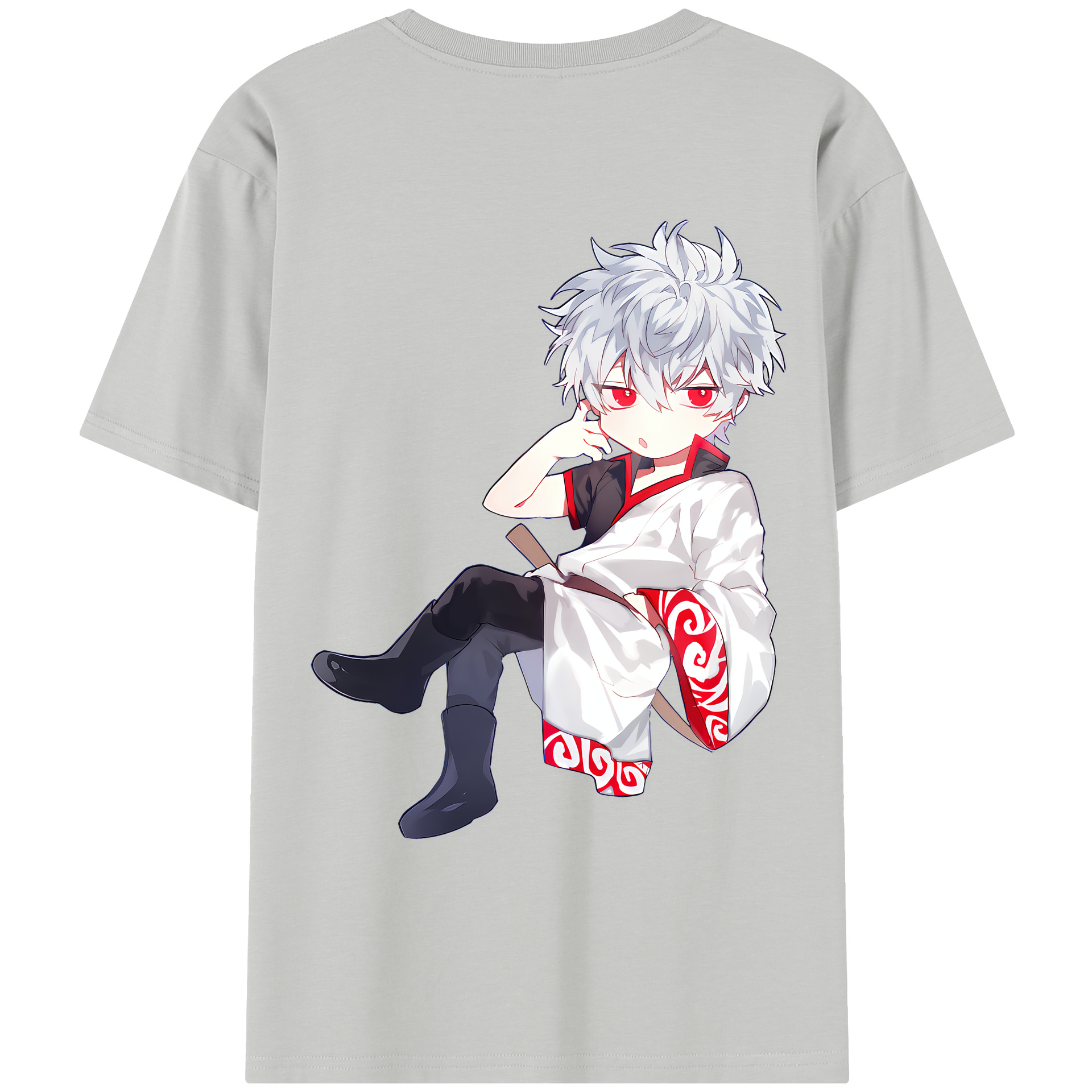 （画像用） ぎんたま 坂田銀時（さかたぎんとき） 神楽 志村新八（しむら しんぱち） GINTAMA Sakata Gintoki Kagura Shimura Shinpachi レディース半袖Tシャツ(バックプリント)