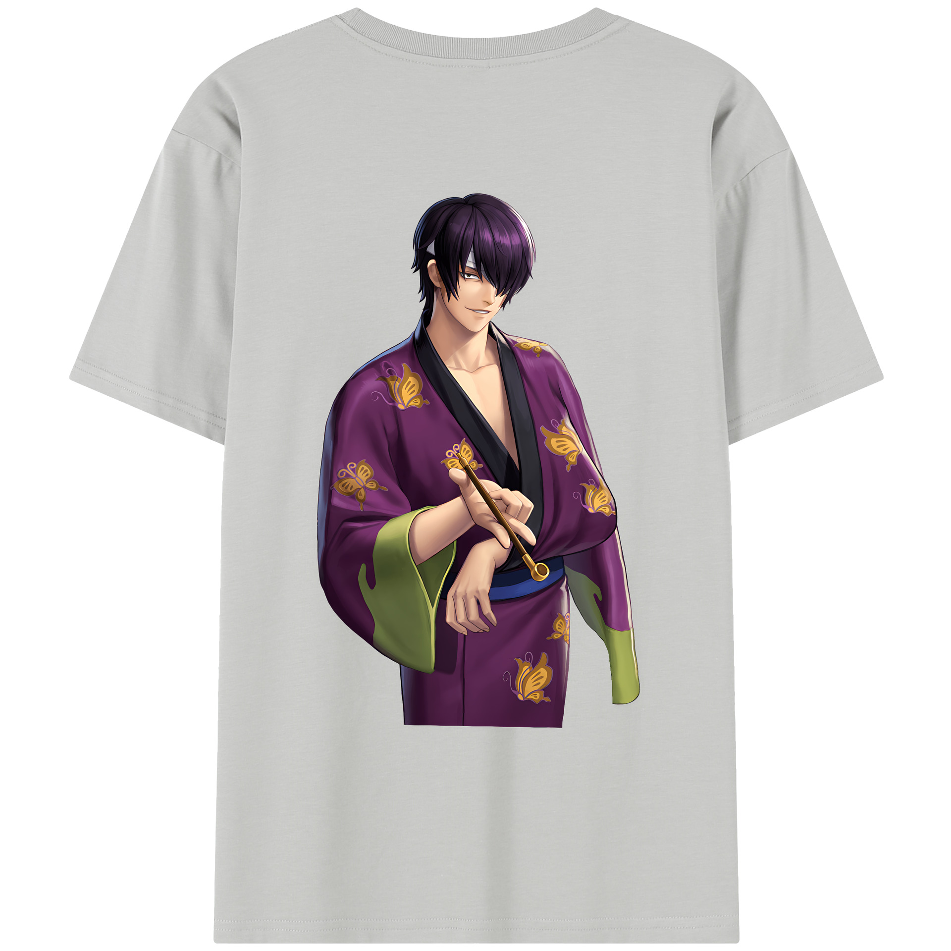 （画像用） ぎんたま 坂田銀時（さかたぎんとき） 神楽 志村新八（しむら しんぱち） GINTAMA Sakata Gintoki Kagura Shimura Shinpachi レディース半袖Tシャツ(バックプリント)