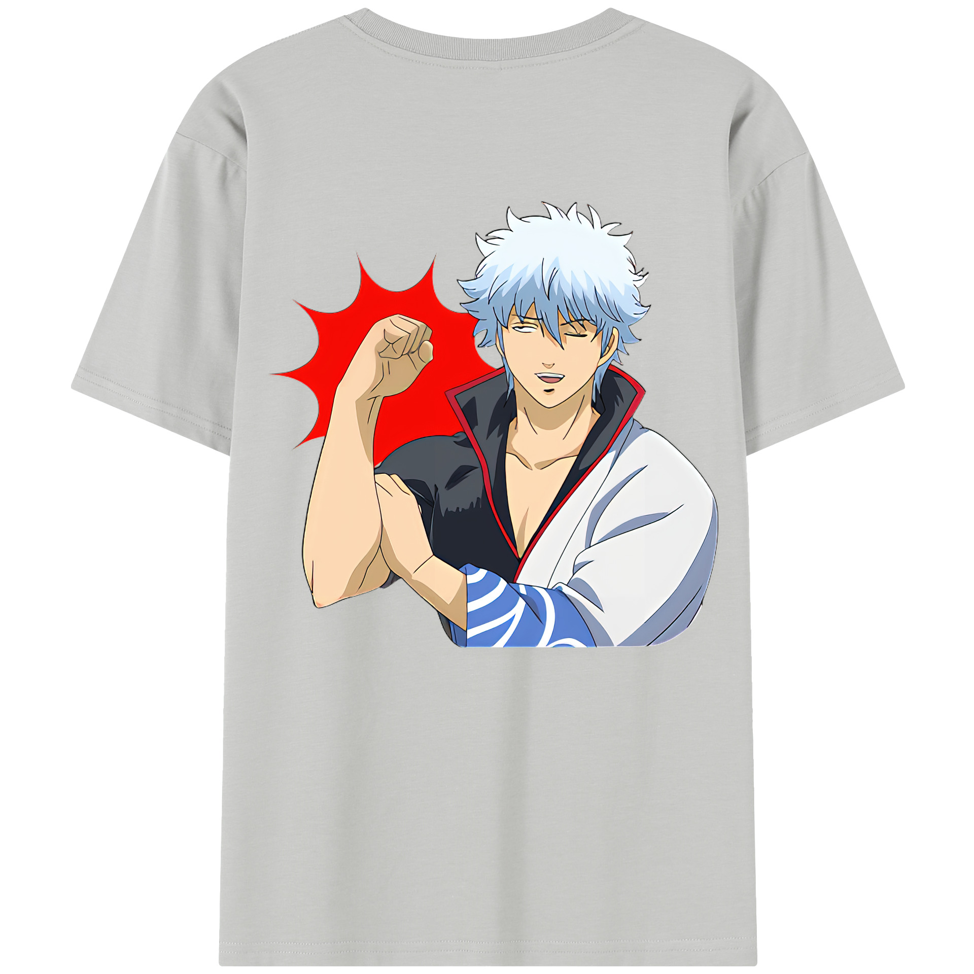 （画像用） ぎんたま 坂田銀時（さかたぎんとき） 神楽 志村新八（しむら しんぱち） GINTAMA Sakata Gintoki Kagura Shimura Shinpachi レディース半袖Tシャツ(バックプリント)