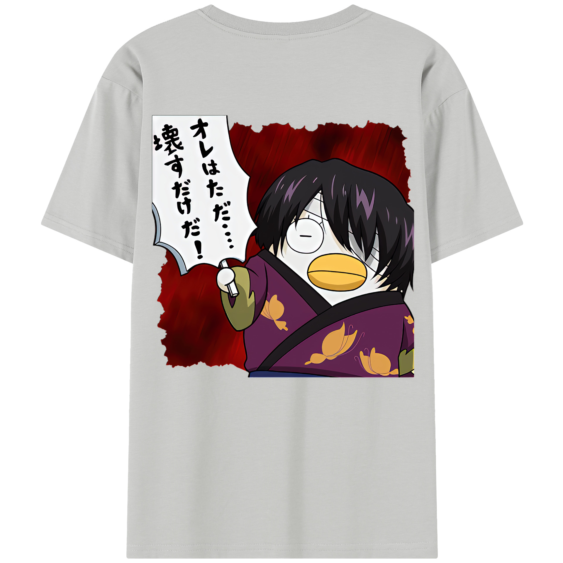 （画像用） ぎんたま 坂田銀時（さかたぎんとき） 神楽 志村新八（しむら しんぱち） GINTAMA Sakata Gintoki Kagura Shimura Shinpachi レディース半袖Tシャツ(バックプリント)
