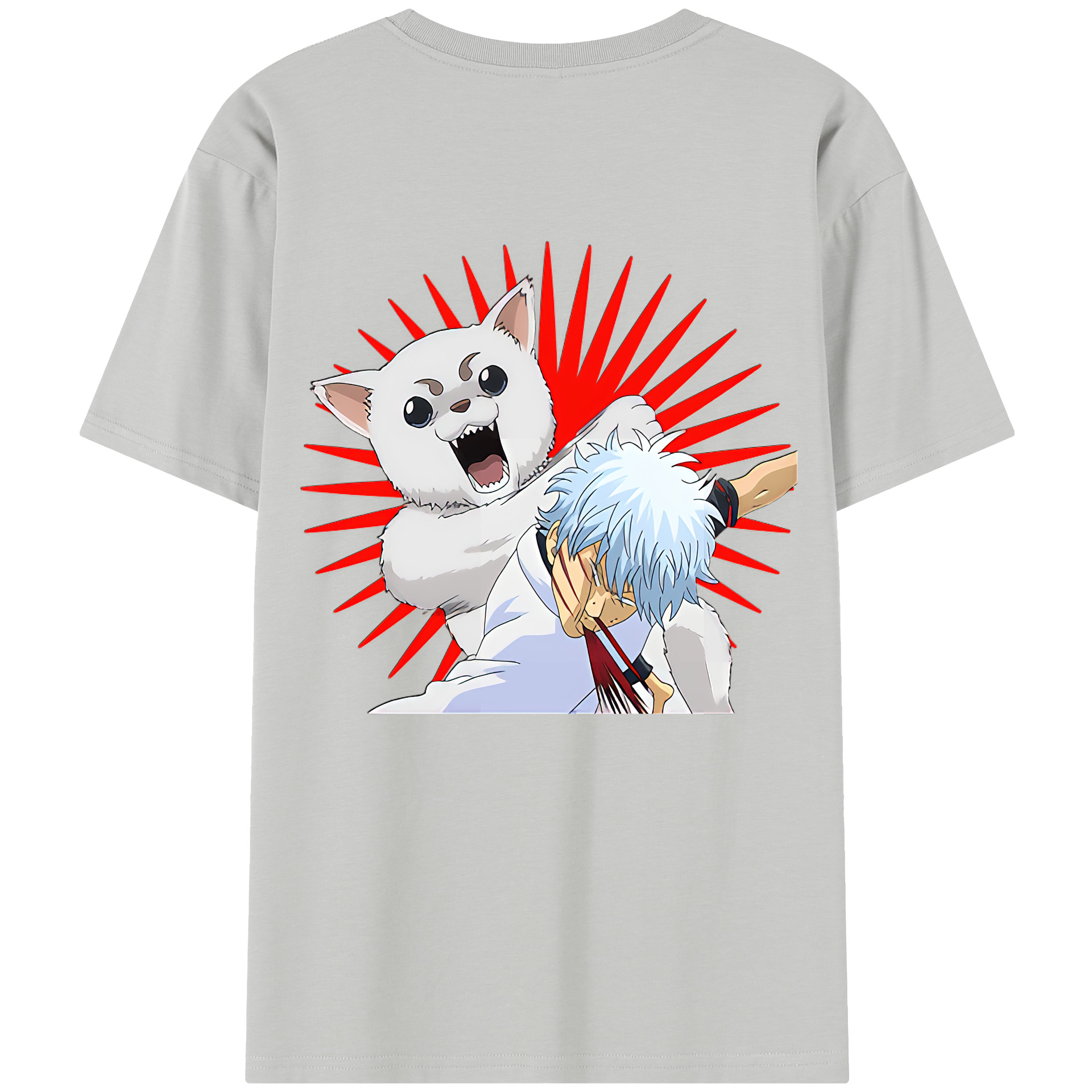 （画像用） ぎんたま 坂田銀時（さかたぎんとき） 神楽 志村新八（しむら しんぱち） GINTAMA Sakata Gintoki Kagura Shimura Shinpachi レディース半袖Tシャツ(バックプリント)