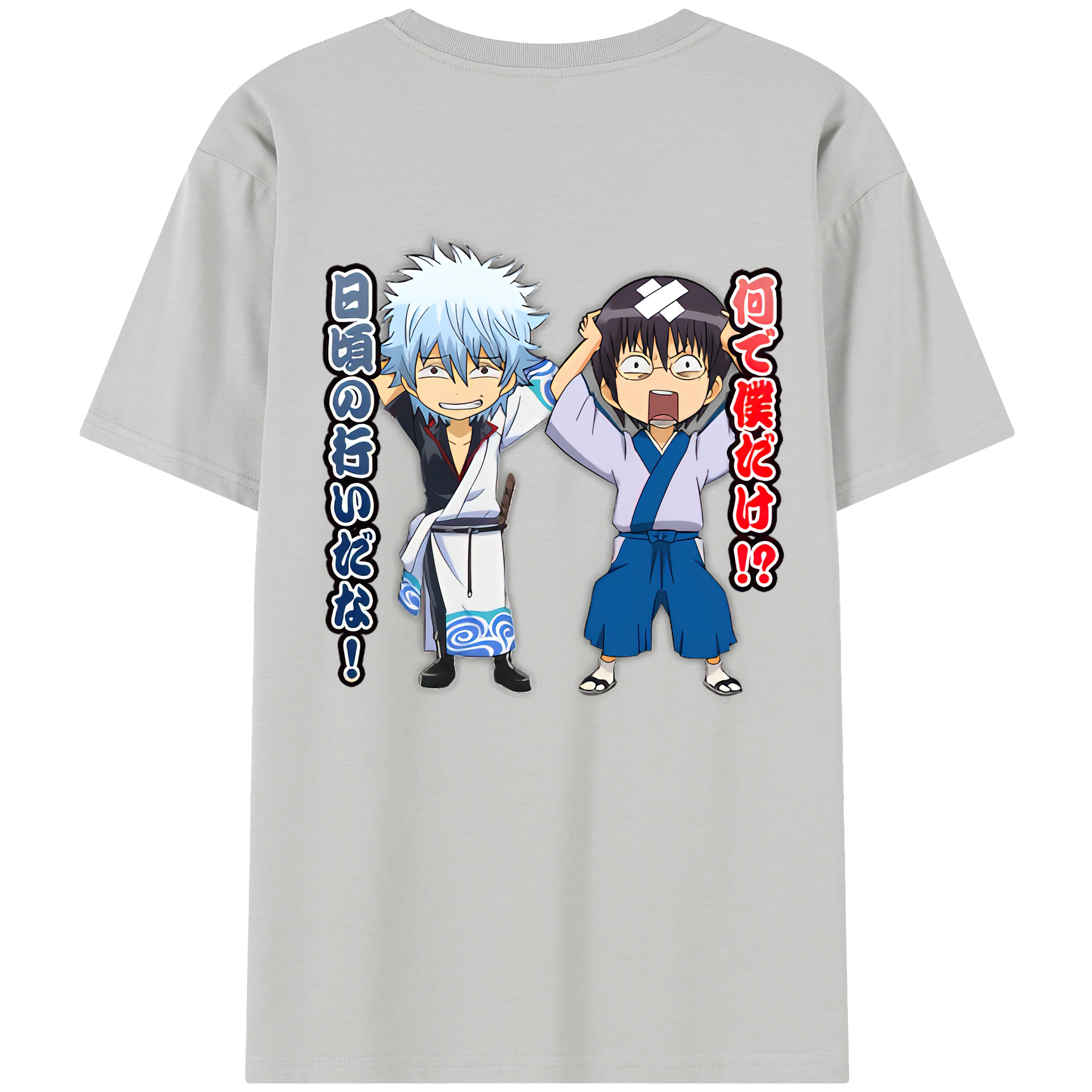 （画像用） ぎんたま 坂田銀時（さかたぎんとき） 神楽 志村新八（しむら しんぱち） GINTAMA Sakata Gintoki Kagura Shimura Shinpachi レディース半袖Tシャツ(バックプリント)