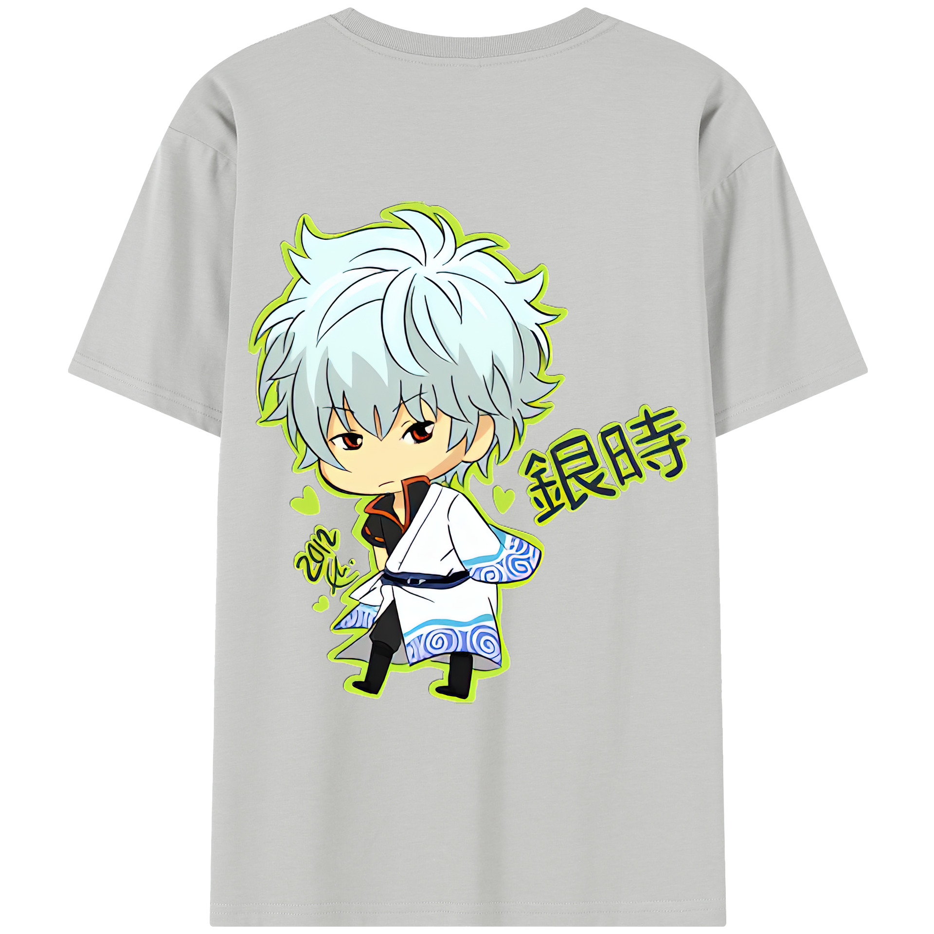 （画像用） ぎんたま 坂田銀時（さかたぎんとき） 神楽 志村新八（しむら しんぱち） GINTAMA Sakata Gintoki Kagura Shimura Shinpachi レディース半袖Tシャツ(バックプリント)