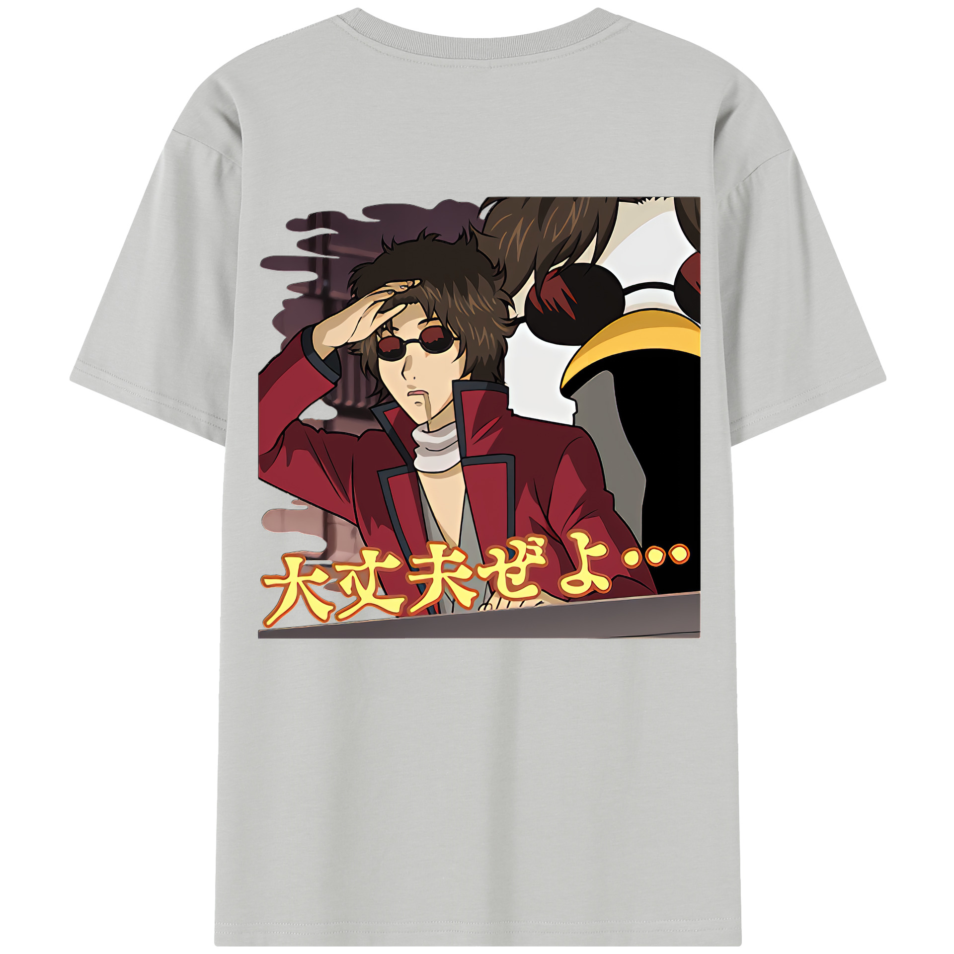 （画像用） ぎんたま 坂田銀時（さかたぎんとき） 神楽 志村新八（しむら しんぱち） GINTAMA Sakata Gintoki Kagura Shimura Shinpachi レディース半袖Tシャツ(バックプリント)
