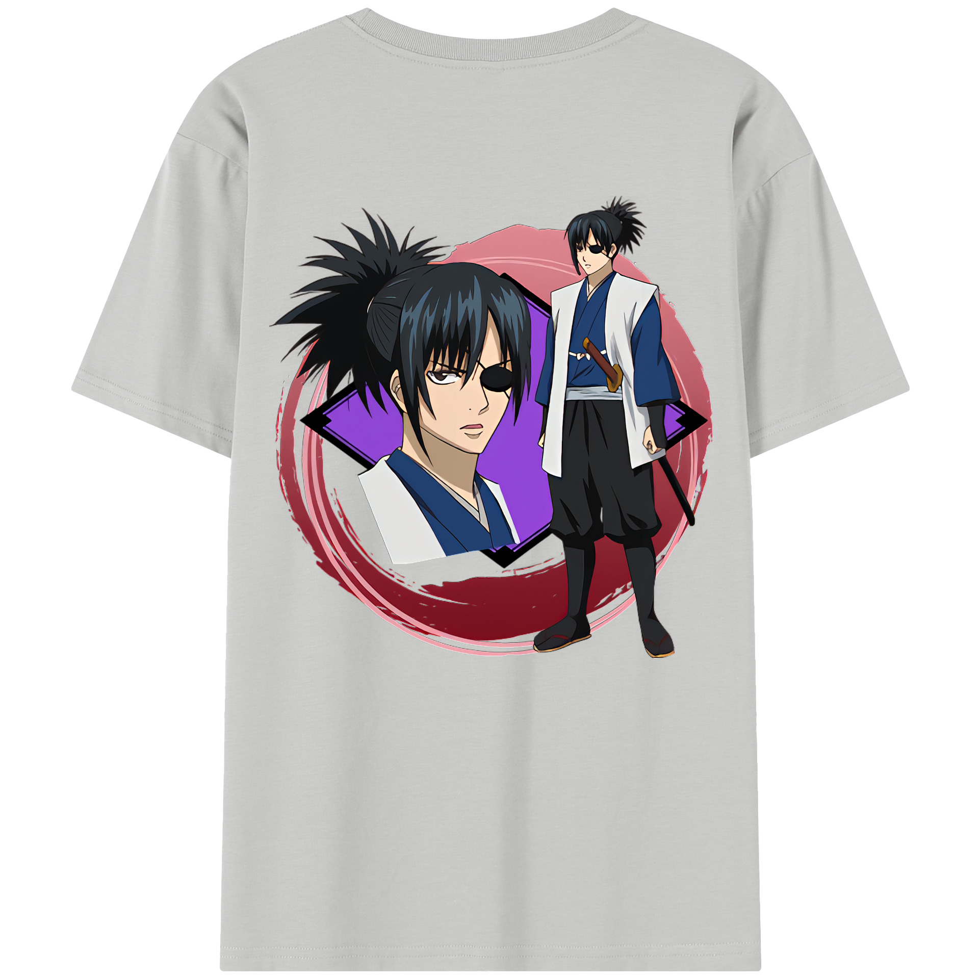 （画像用） ぎんたま 坂田銀時（さかたぎんとき） 神楽 志村新八（しむら しんぱち） GINTAMA Sakata Gintoki Kagura Shimura Shinpachi レディース半袖Tシャツ(バックプリント)