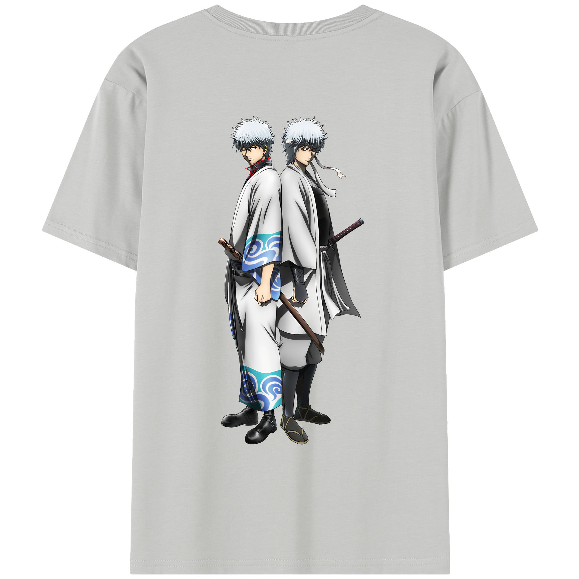 （画像用） ぎんたま 坂田銀時（さかたぎんとき） 神楽 志村新八（しむら しんぱち） GINTAMA Sakata Gintoki Kagura Shimura Shinpachi レディース半袖Tシャツ(バックプリント)