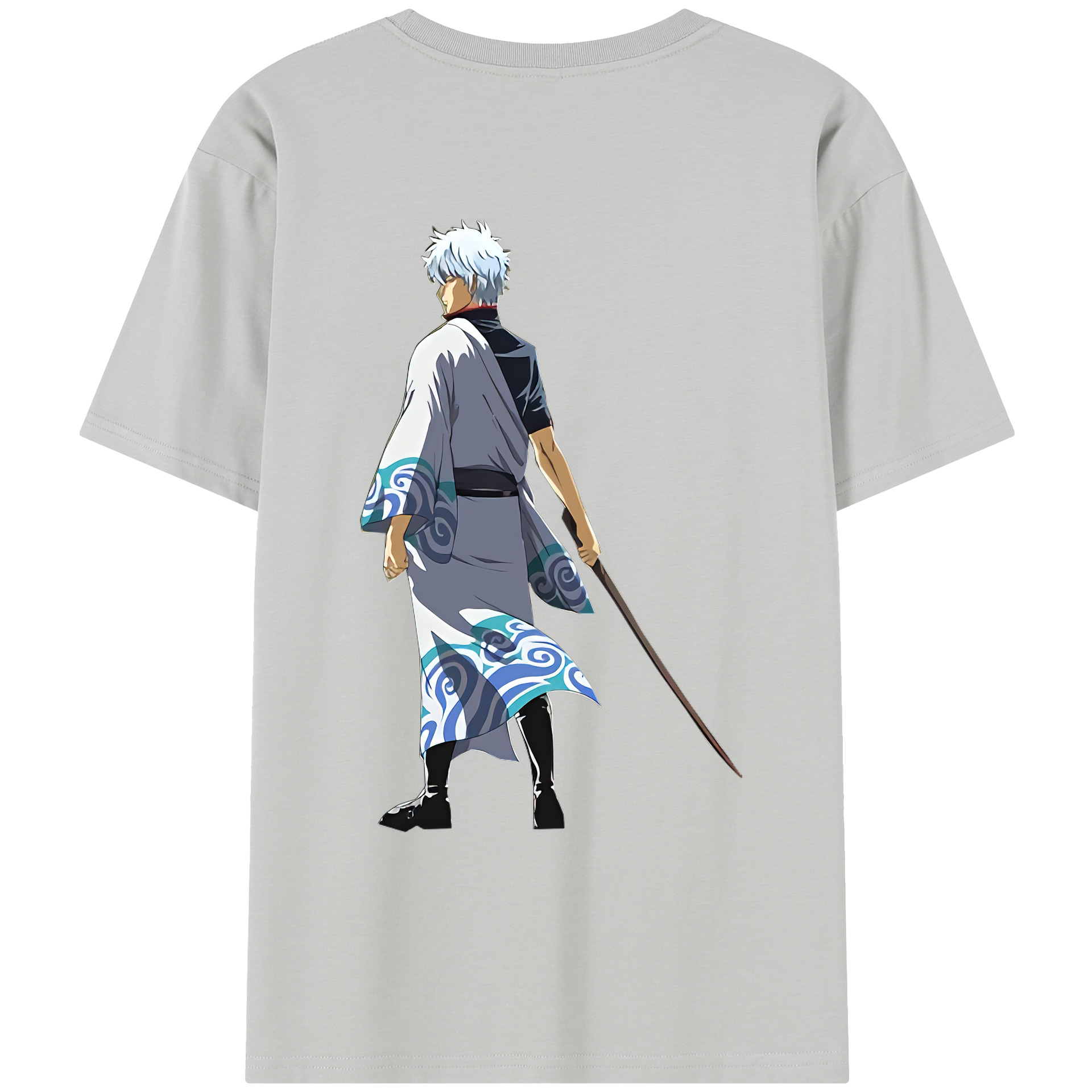 （画像用） ぎんたま 坂田銀時（さかたぎんとき） 神楽 志村新八（しむら しんぱち） GINTAMA Sakata Gintoki Kagura Shimura Shinpachi レディース半袖Tシャツ(バックプリント)