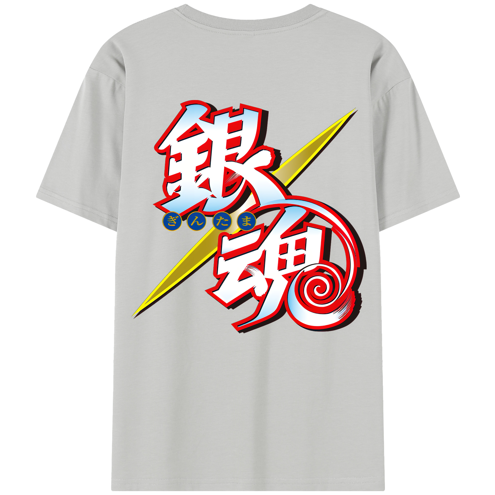 （画像用） ぎんたま 坂田銀時（さかたぎんとき） 神楽 志村新八（しむら しんぱち） GINTAMA Sakata Gintoki Kagura Shimura Shinpachi レディース半袖Tシャツ(バックプリント)