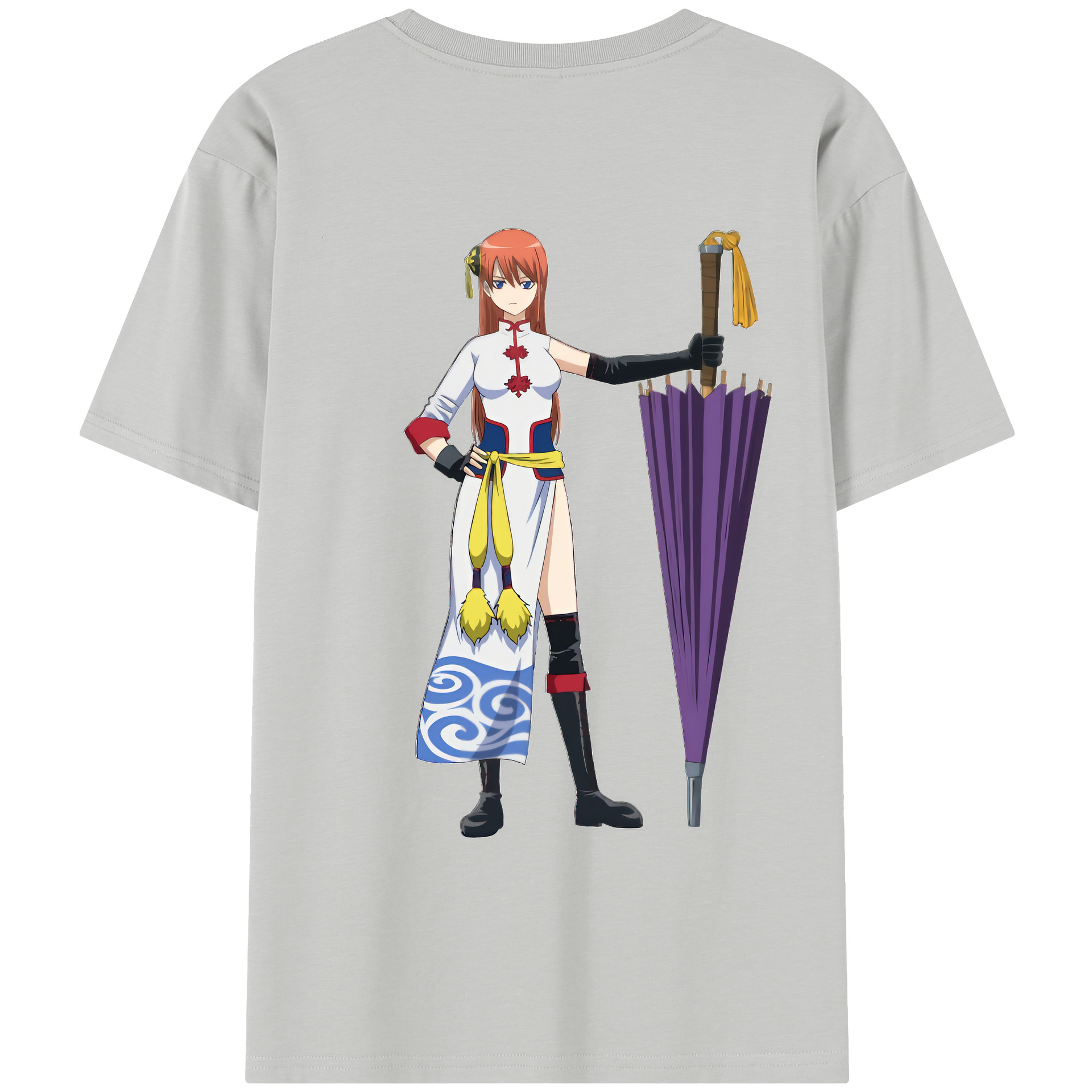 （画像用） ぎんたま 坂田銀時（さかたぎんとき） 神楽 志村新八（しむら しんぱち） GINTAMA Sakata Gintoki Kagura Shimura Shinpachi レディース半袖Tシャツ(バックプリント)