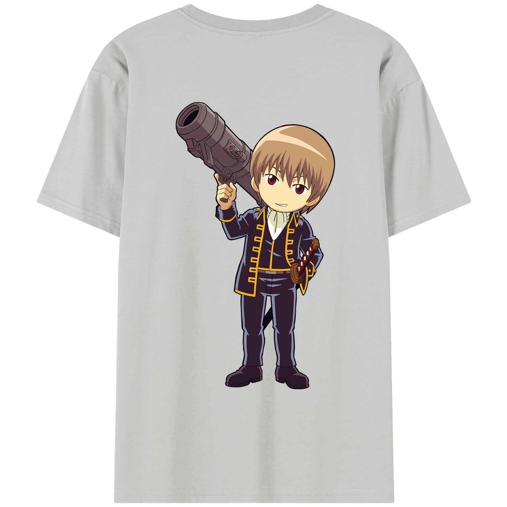 （画像用） ぎんたま 坂田銀時（さかたぎんとき） 神楽 志村新八（しむら しんぱち） GINTAMA Sakata Gintoki Kagura Shimura Shinpachi レディース半袖Tシャツ(バックプリント)