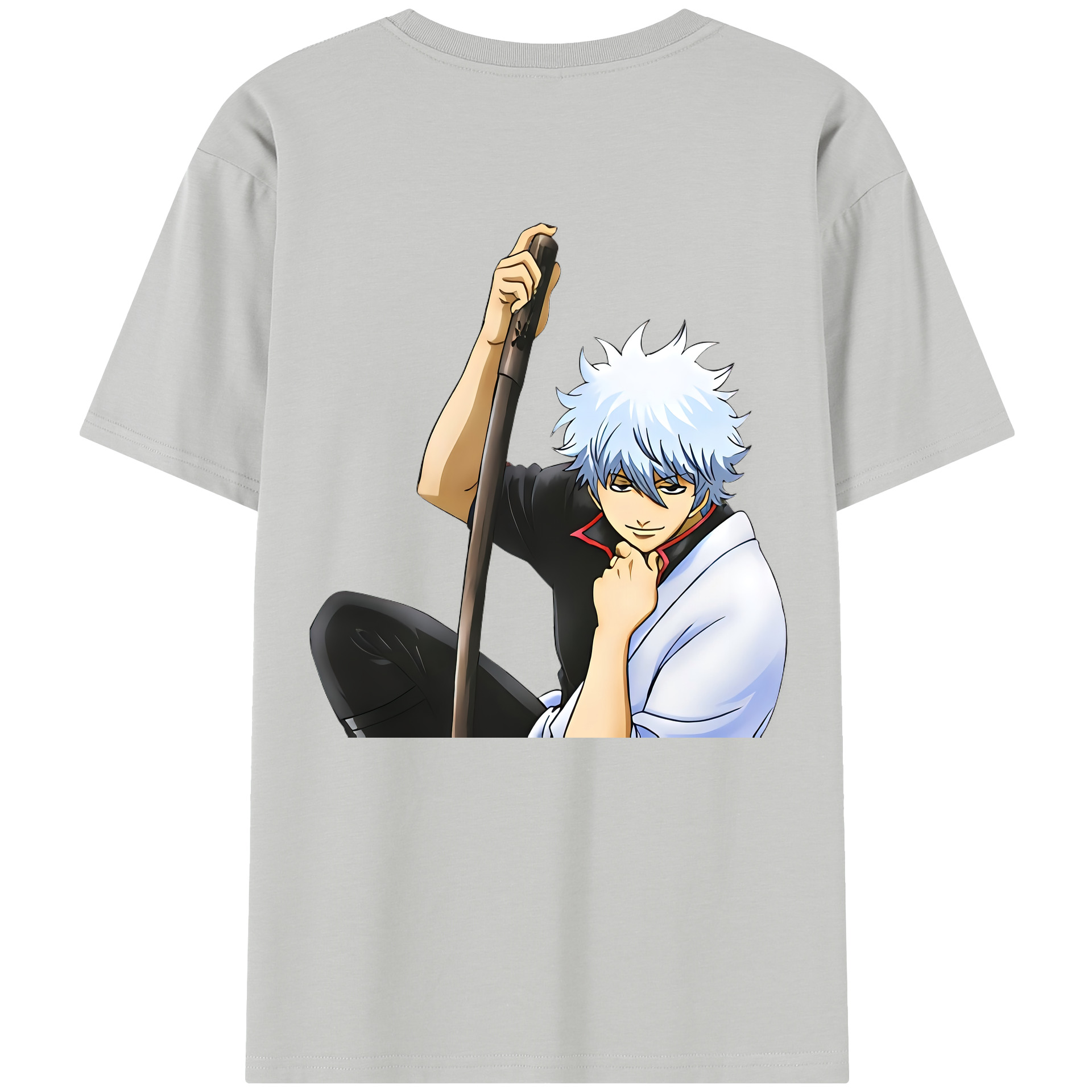 （画像用） ぎんたま 坂田銀時（さかたぎんとき） 神楽 志村新八（しむら しんぱち） GINTAMA Sakata Gintoki Kagura Shimura Shinpachi レディース半袖Tシャツ(バックプリント)