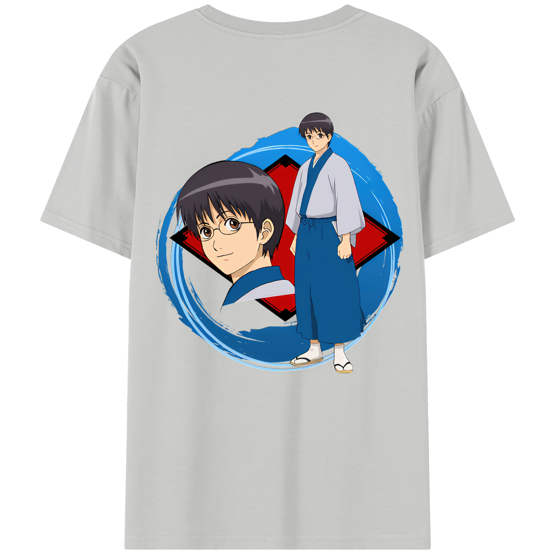 （画像用） ぎんたま 坂田銀時（さかたぎんとき） 神楽 志村新八（しむら しんぱち） GINTAMA Sakata Gintoki Kagura Shimura Shinpachi レディース半袖Tシャツ(バックプリント)