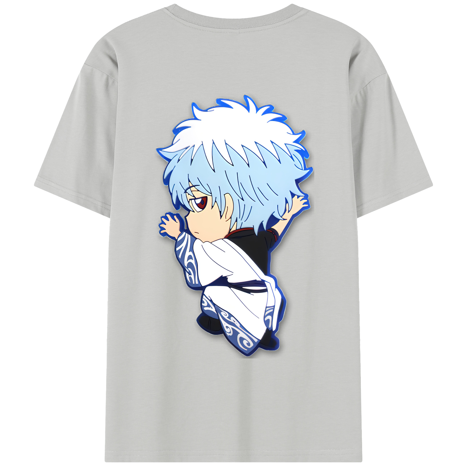（画像用） ぎんたま 坂田銀時（さかたぎんとき） 神楽 志村新八（しむら しんぱち） GINTAMA Sakata Gintoki Kagura Shimura Shinpachi レディース半袖Tシャツ(バックプリント)