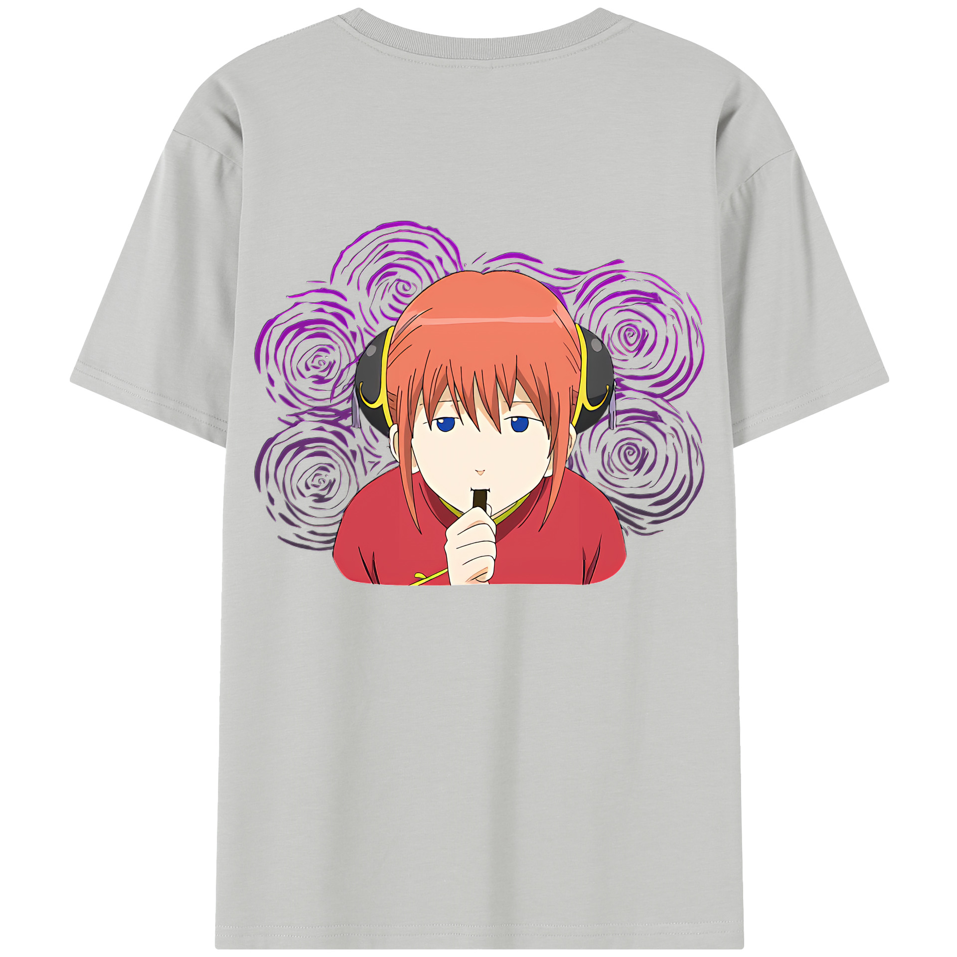 （画像用） ぎんたま 坂田銀時（さかたぎんとき） 神楽 志村新八（しむら しんぱち） GINTAMA Sakata Gintoki Kagura Shimura Shinpachi レディース半袖Tシャツ(バックプリント)