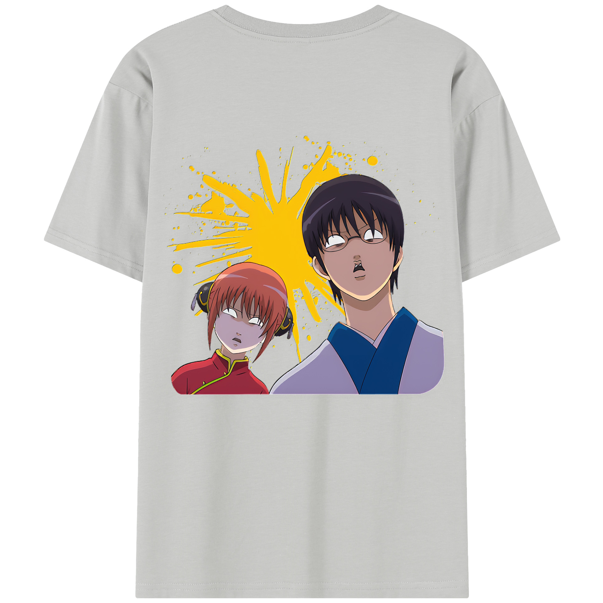 （画像用） ぎんたま 坂田銀時（さかたぎんとき） 神楽 志村新八（しむら しんぱち） GINTAMA Sakata Gintoki Kagura Shimura Shinpachi レディース半袖Tシャツ(バックプリント)