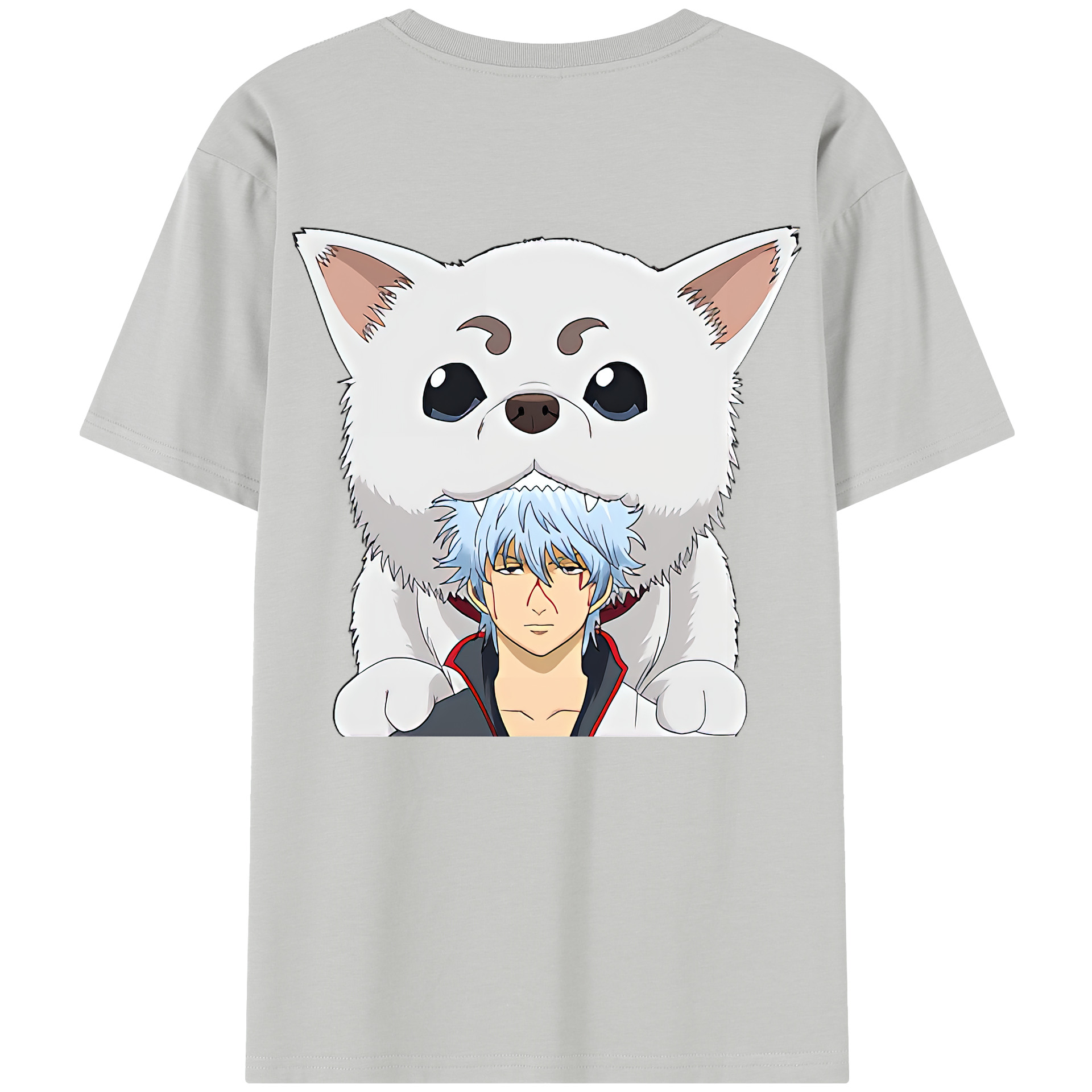 （画像用） ぎんたま 坂田銀時（さかたぎんとき） 神楽 志村新八（しむら しんぱち） GINTAMA Sakata Gintoki Kagura Shimura Shinpachi レディース半袖Tシャツ(バックプリント)