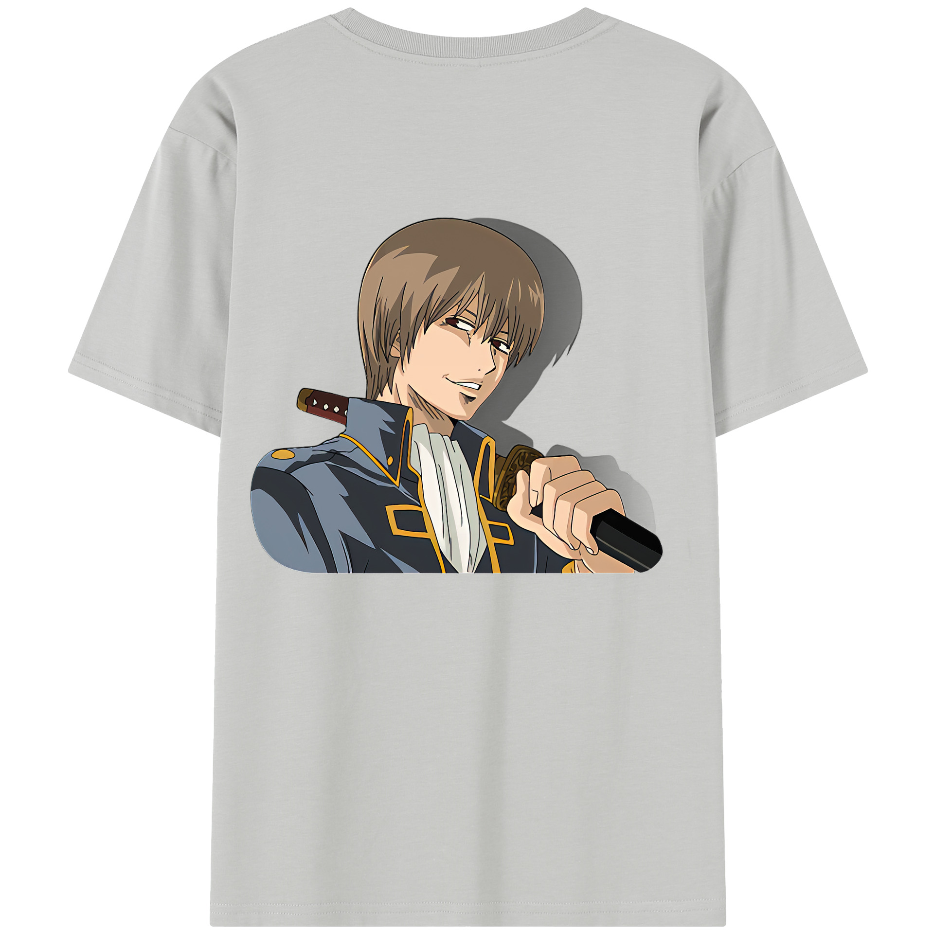 （画像用） ぎんたま 坂田銀時（さかたぎんとき） 神楽 志村新八（しむら しんぱち） GINTAMA Sakata Gintoki Kagura Shimura Shinpachi レディース半袖Tシャツ(バックプリント)