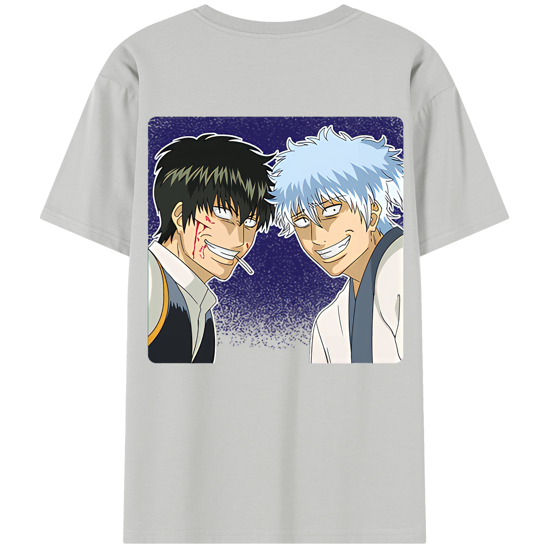 （画像用） ぎんたま 坂田銀時（さかたぎんとき） 神楽 志村新八（しむら しんぱち） GINTAMA Sakata Gintoki Kagura Shimura Shinpachi レディース半袖Tシャツ(バックプリント)
